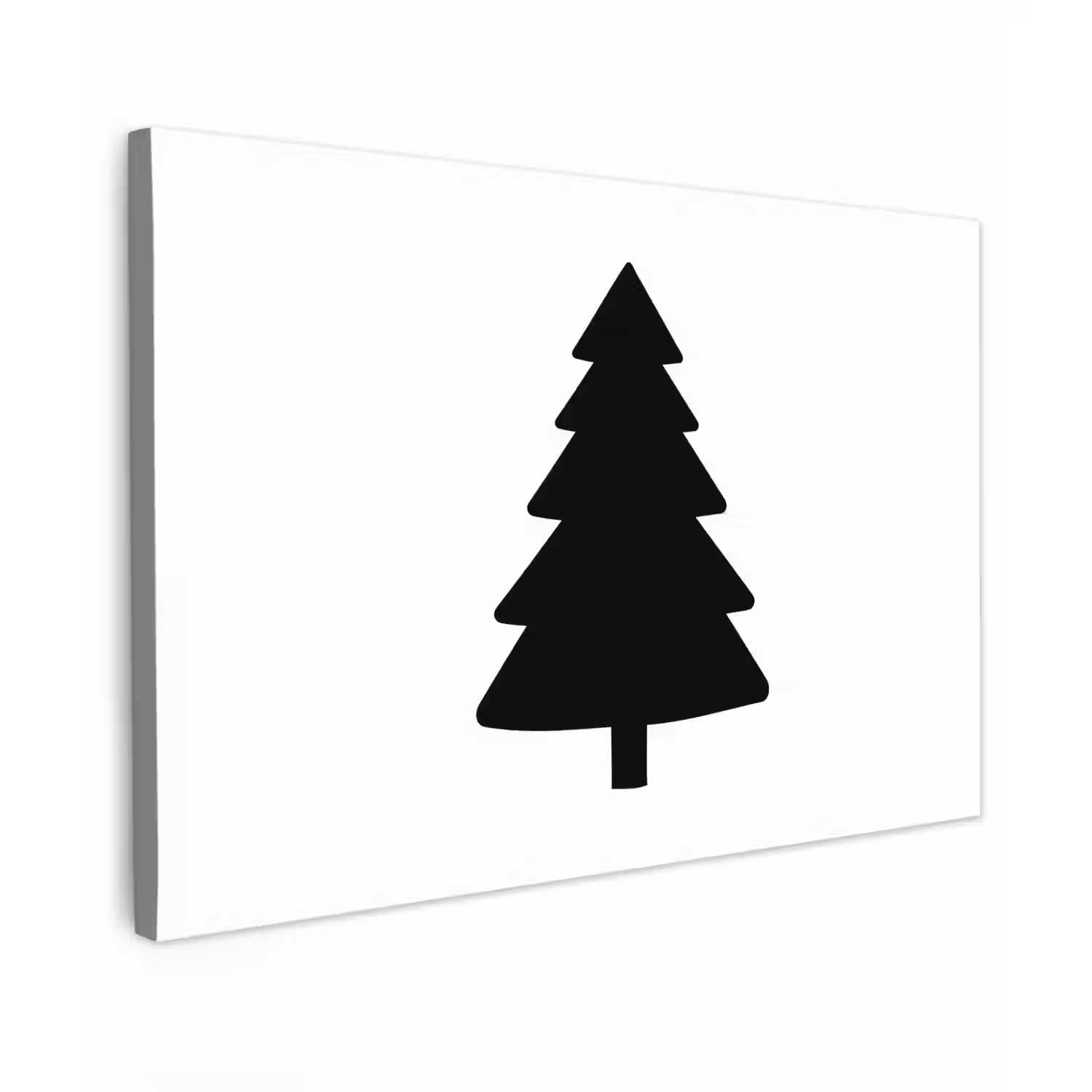 Kerstboom - Zwart - Kerstmis - Feest canvas 2cm klein -z3d