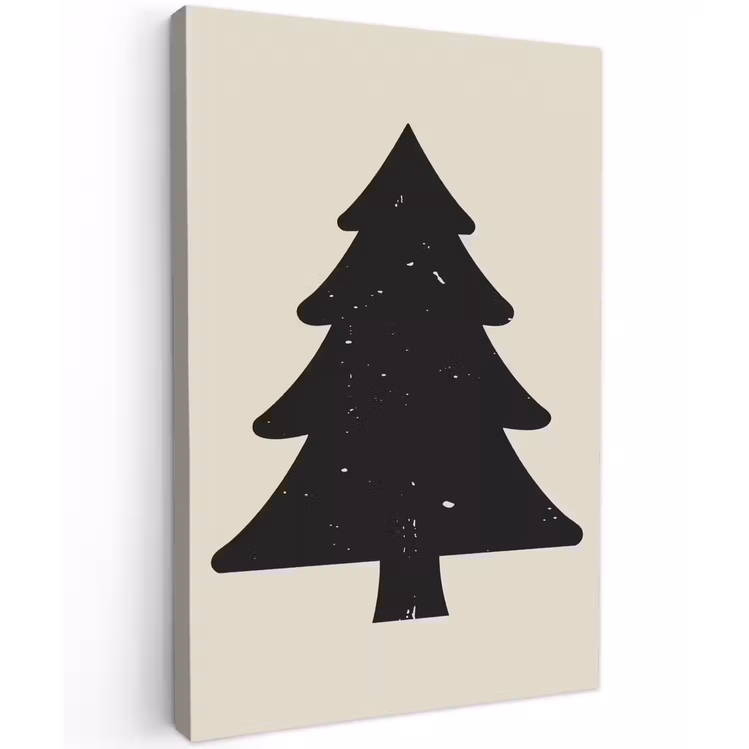 Kerstboom - Zwarte kerstboom - Boom - Japandi canvas 2cm klein -z3d