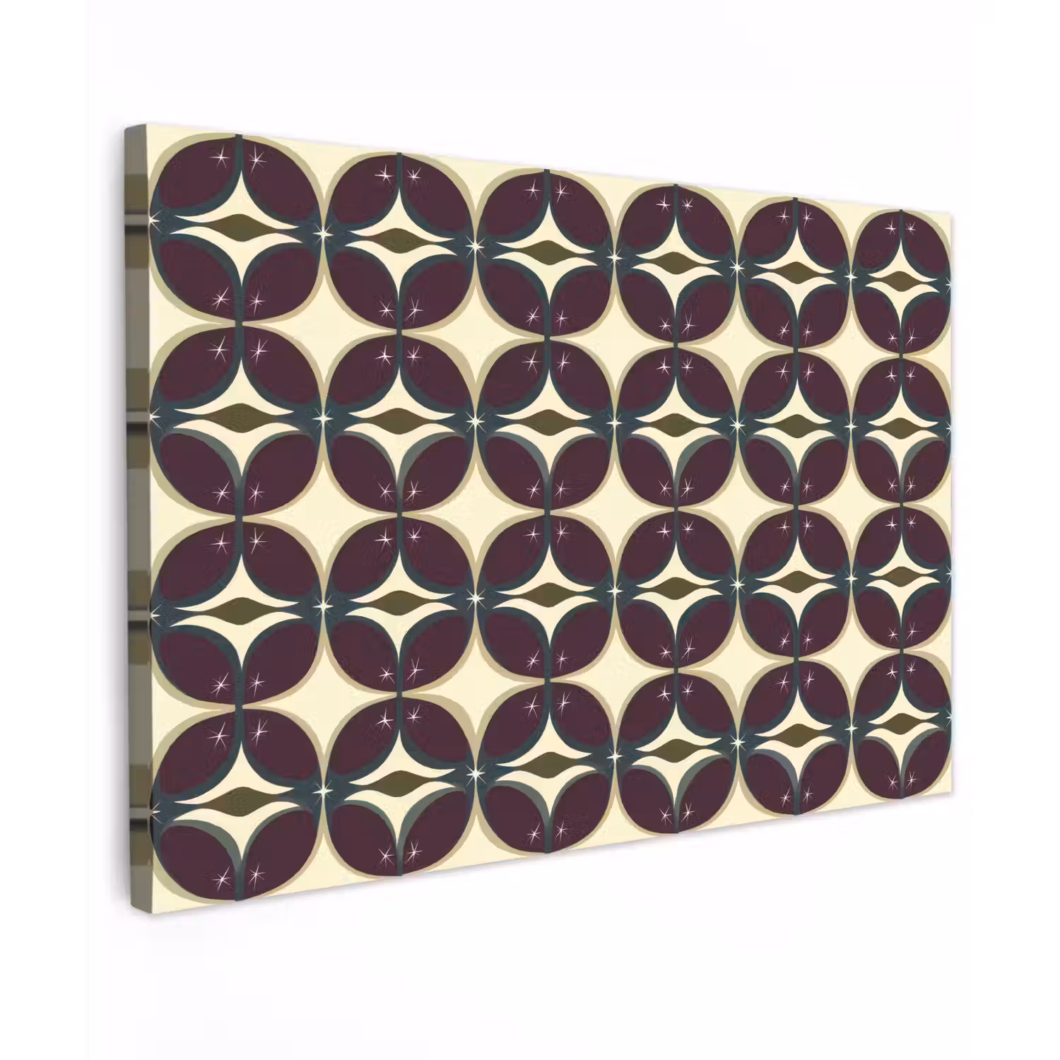 Cirkel - Retro - Kleurrijk canvas 2cm klein 34 -z3d