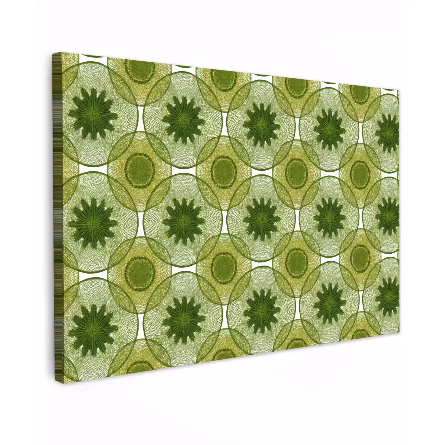 Cirkels - Patroon - Groen canvas 2cm klein 34 -z3d