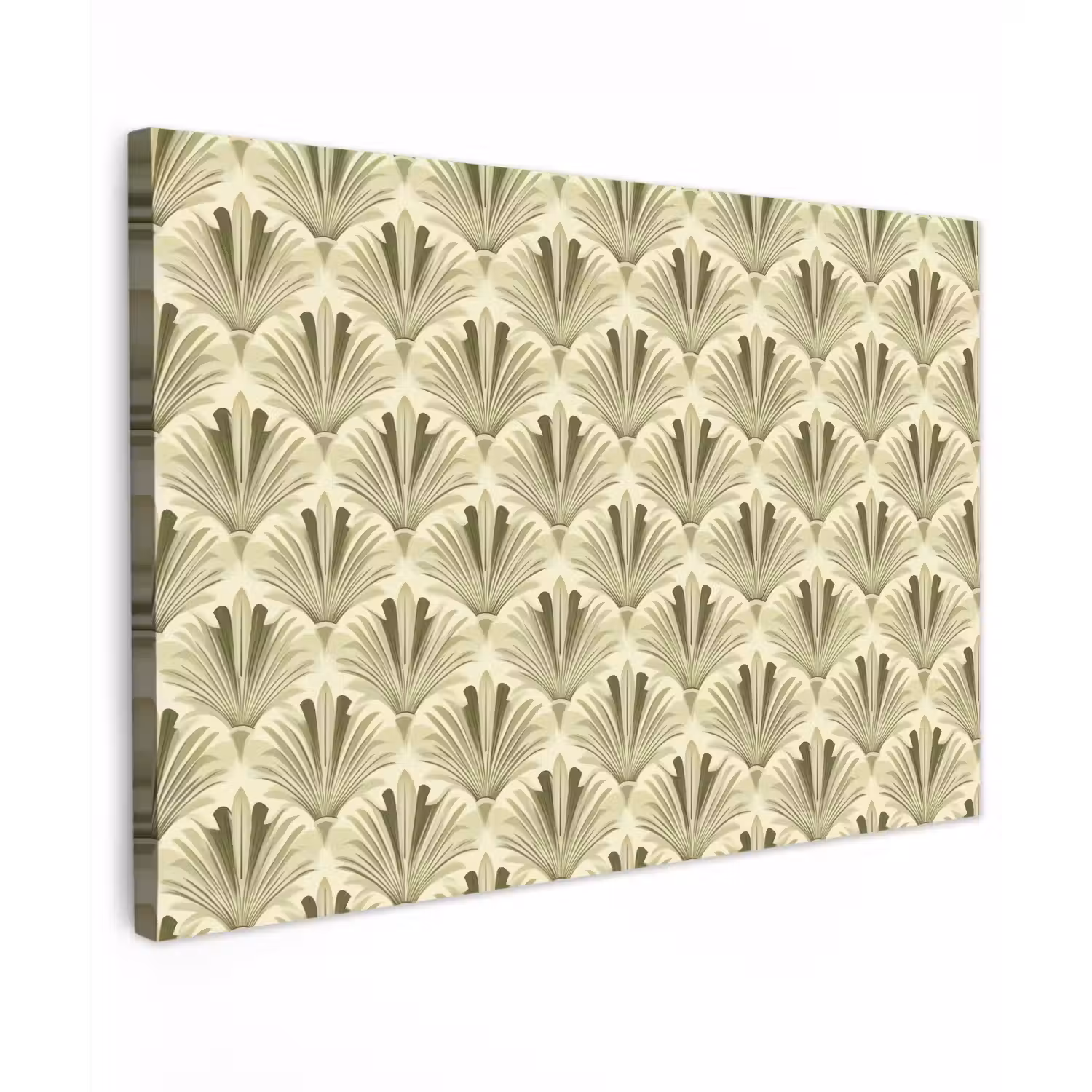 Klassiek - Waaier - Groen canvas 2cm klein 34 -z3d