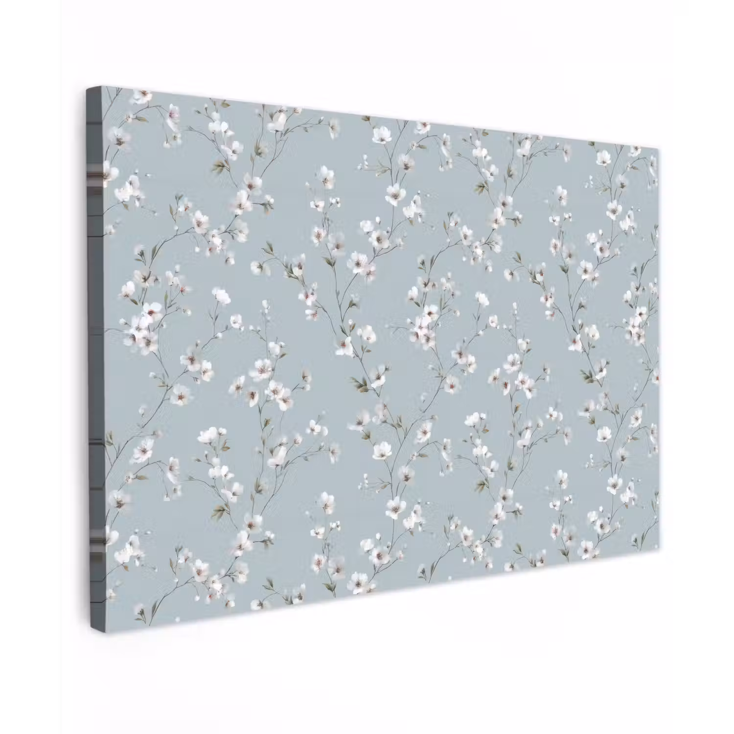 Klassiek - Bloemen - Blauw canvas 2cm klein 34 -z3d