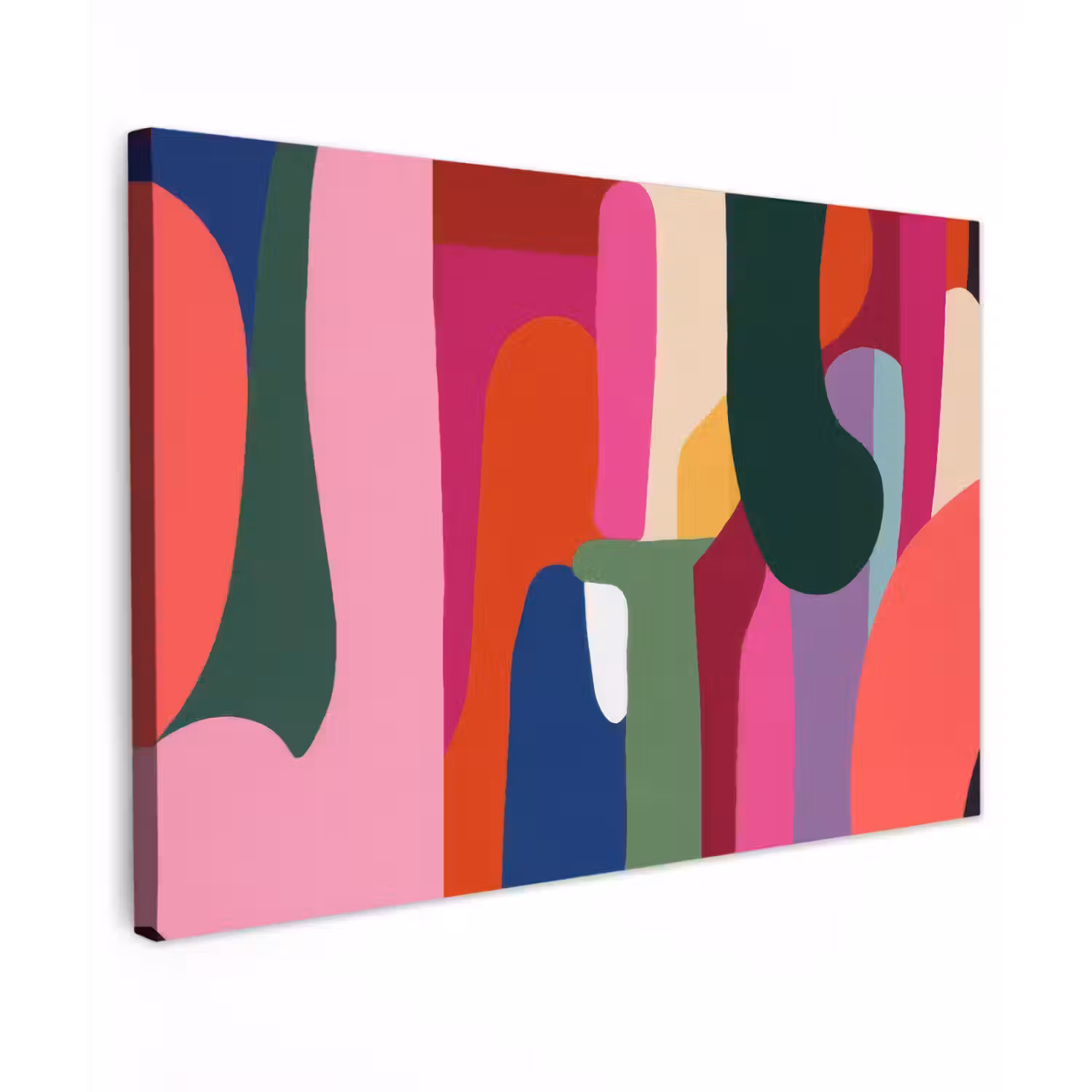 Kleurvakken - Recht - Rond - Abstract canvas 2cm klein -z3d