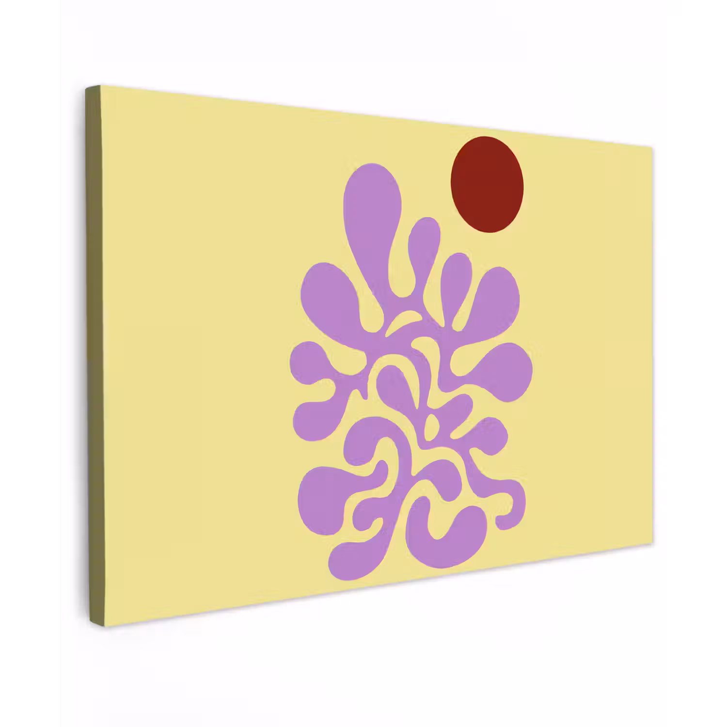 Koraal - Cirkel - Abstract - Geel canvas 2cm klein -z3d
