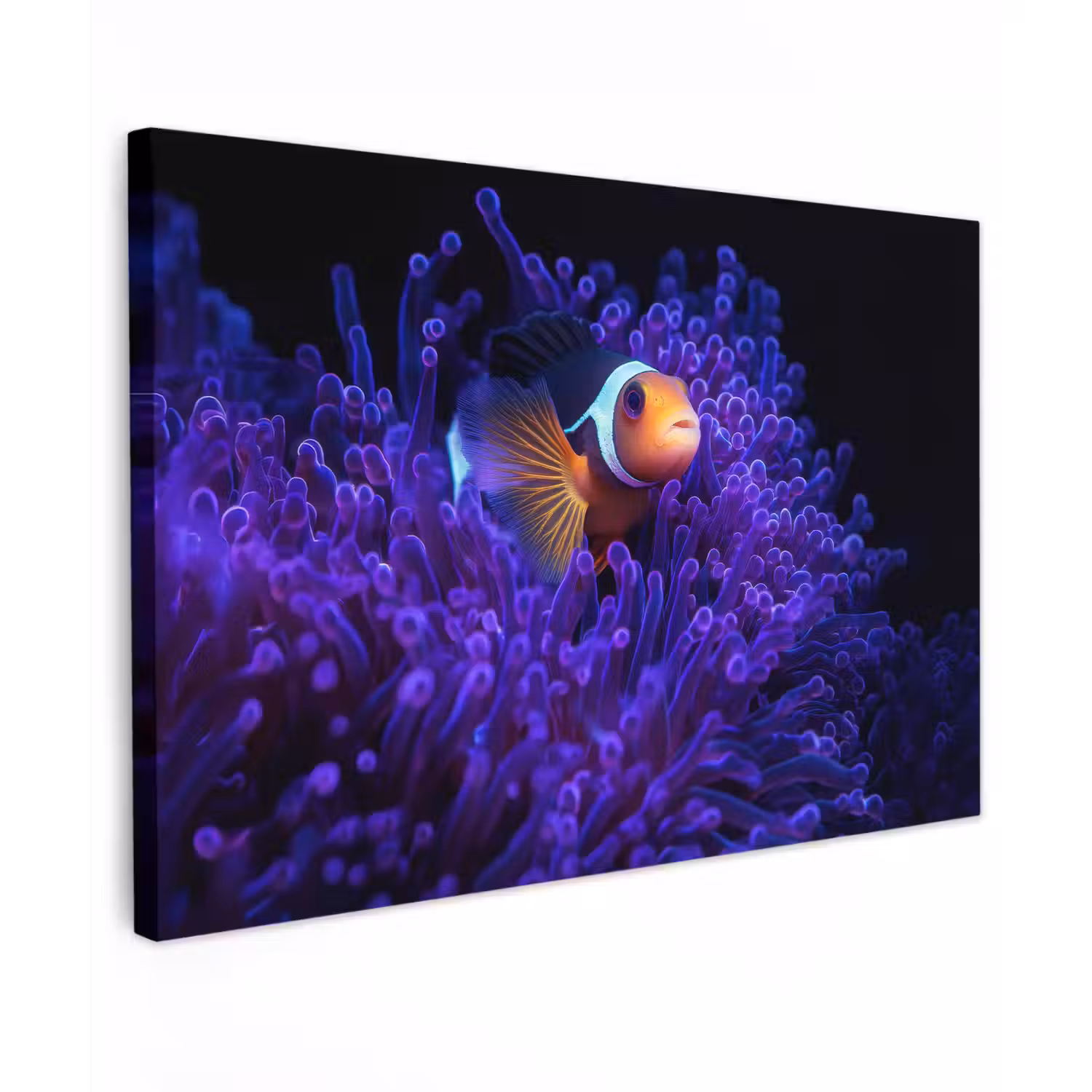 Koraal - Vis - Oranje - Zee canvas 2cm klein -z3d