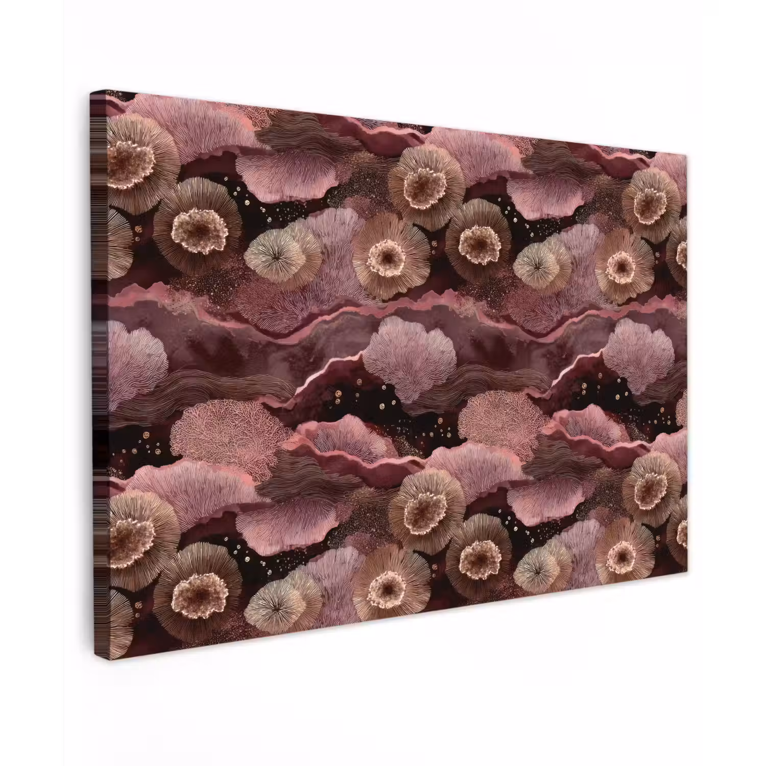 Koraal - Organisch - Roze canvas 2cm klein 34 -z3d