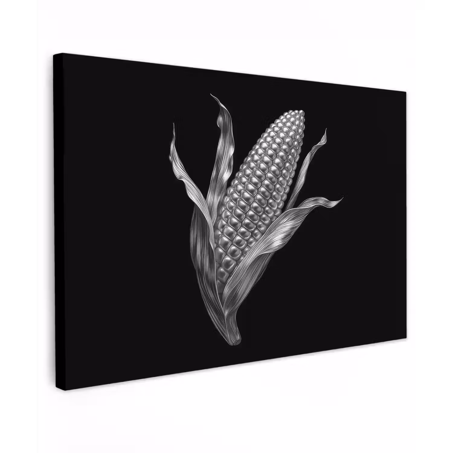 Maïskolf - Glanzend metaal - Elegant canvas 2cm klein -z3d