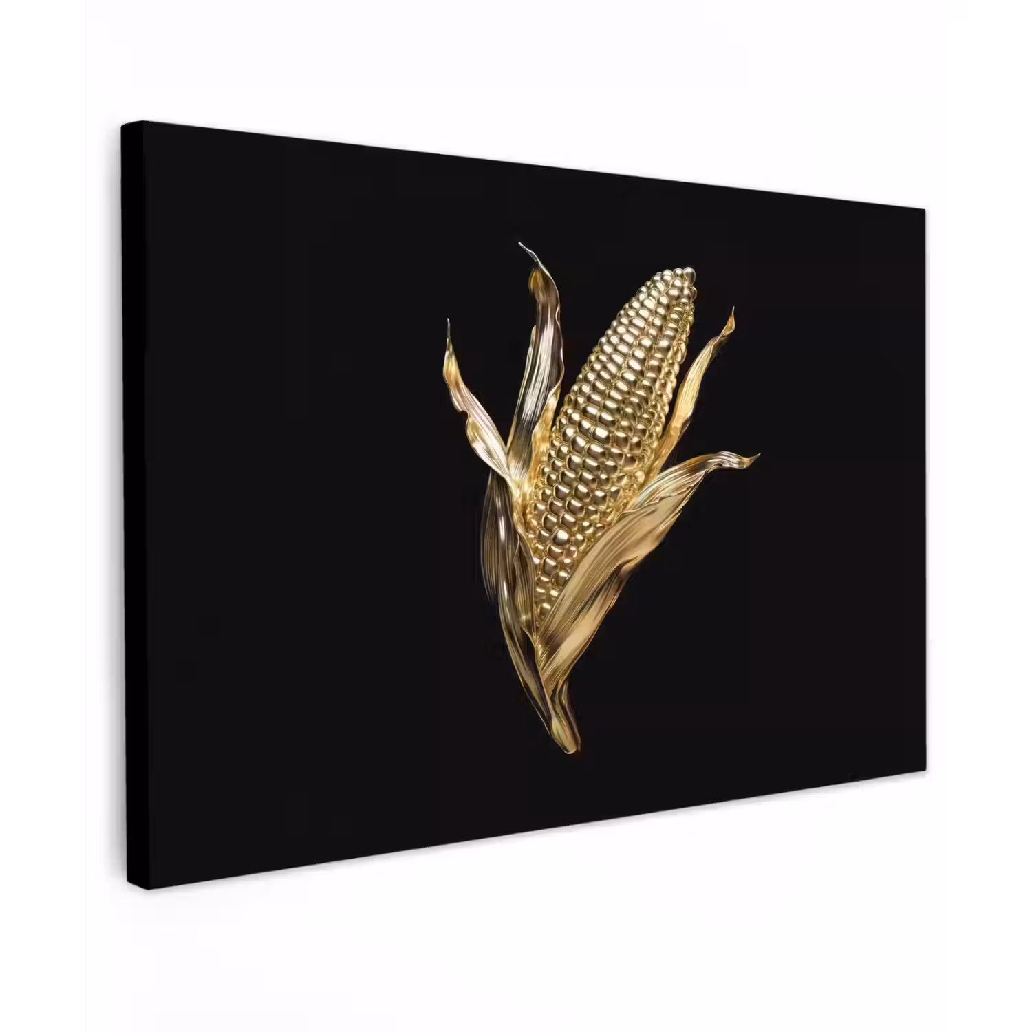 Mais - Eten - Goud - Zwart canvas 2cm klein -z3d