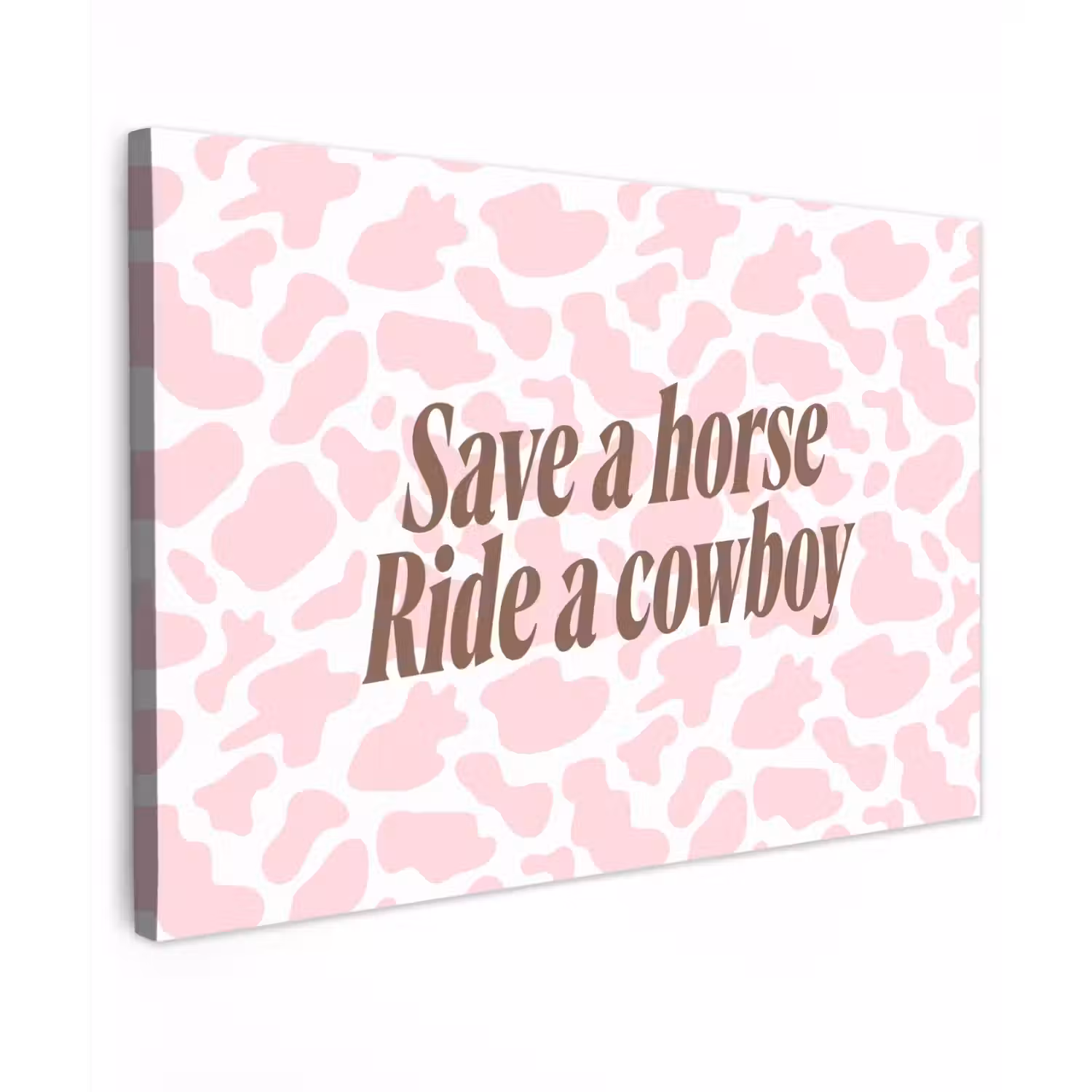 Koeienprint - Roze - Cowboy - Horse canvas 2cm klein -z3d