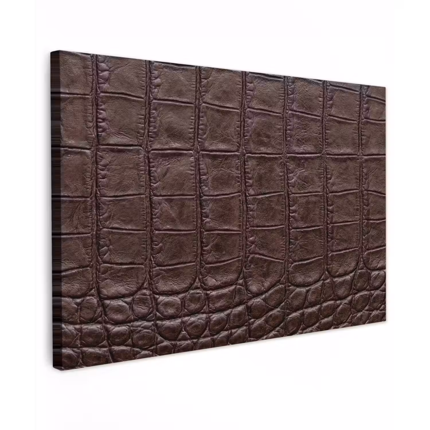 Krokodil - Leer - Bruin canvas 2cm klein -z3d