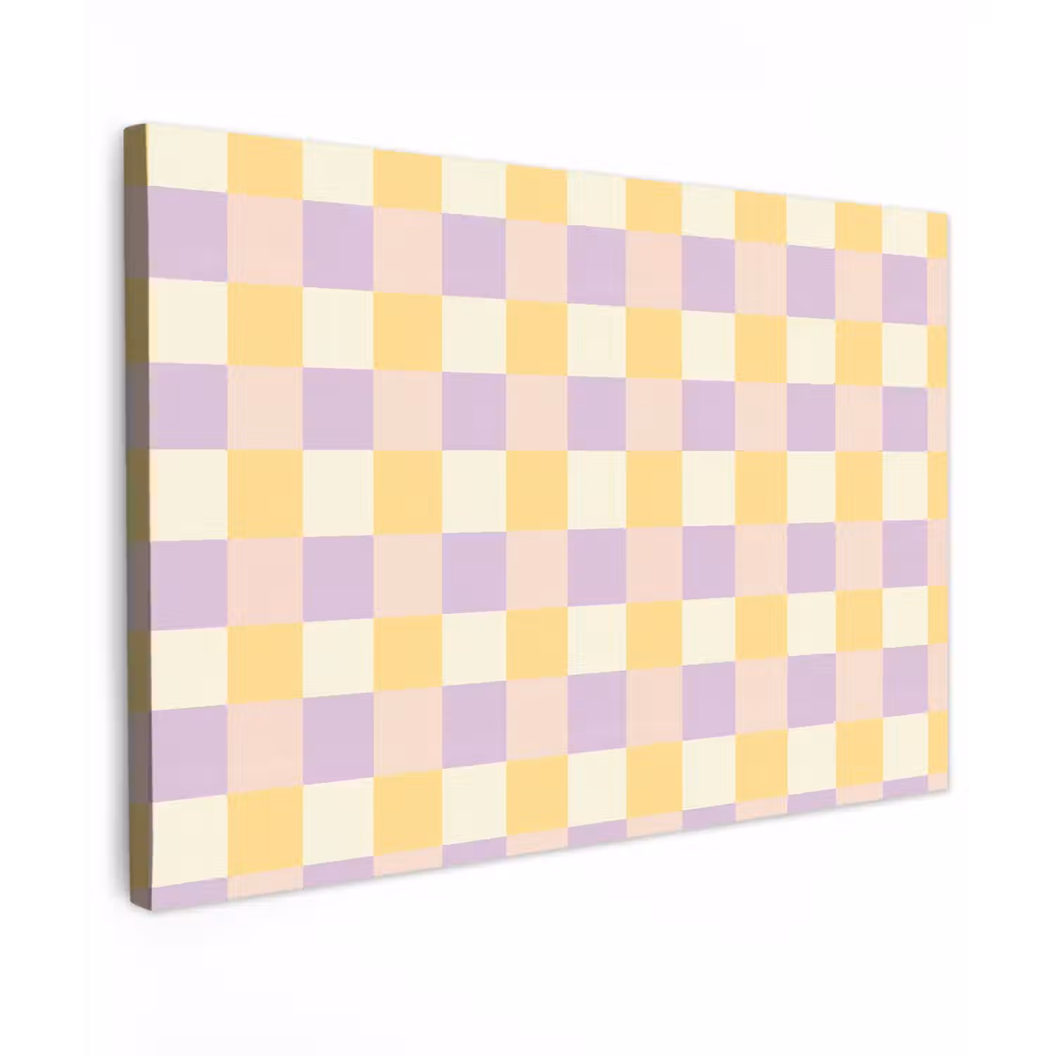Blokjes - Lila - Geel canvas 2cm klein 34 -z3d