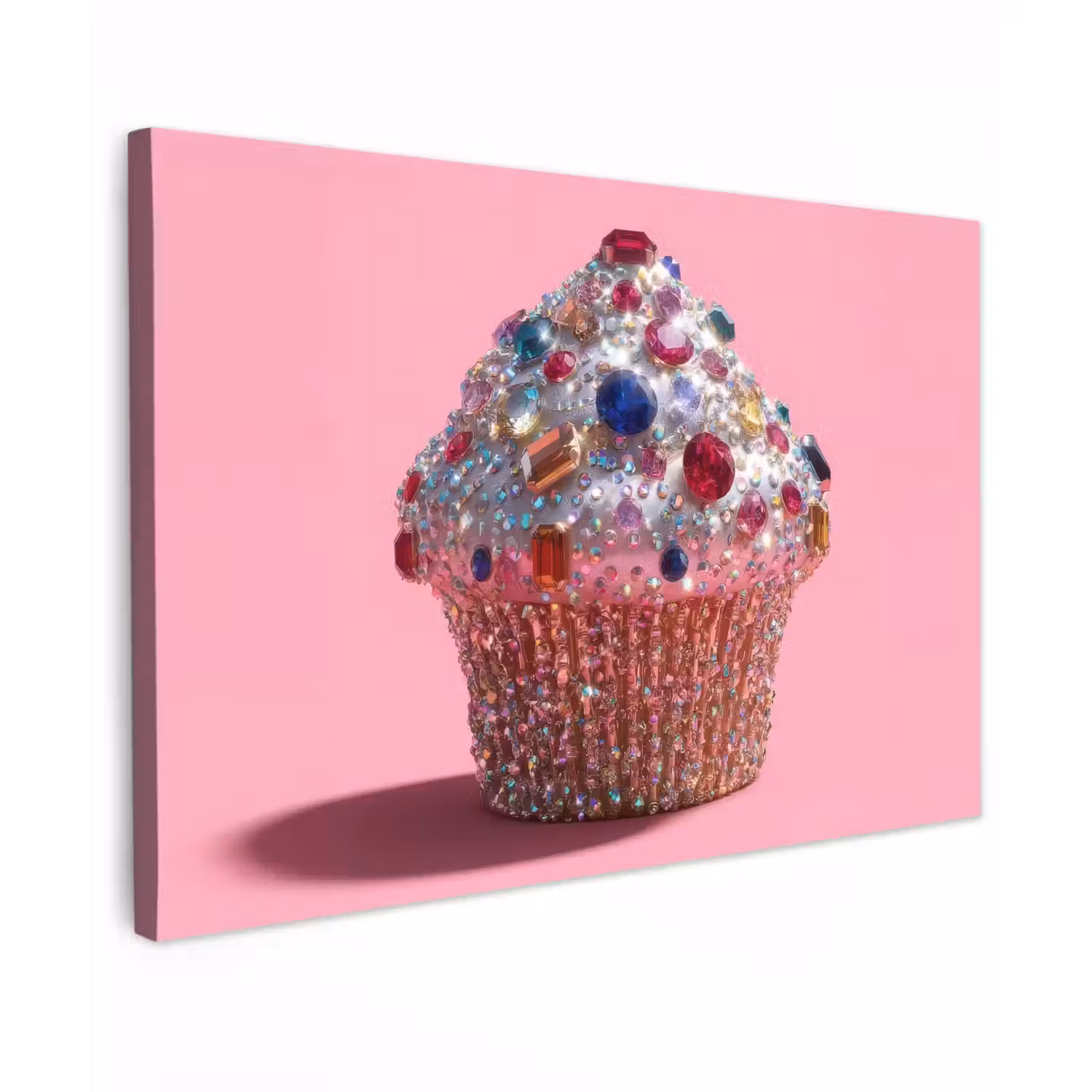 Cupcake - Kleurrijk - Edelstenen canvas 2cm klein -z3d