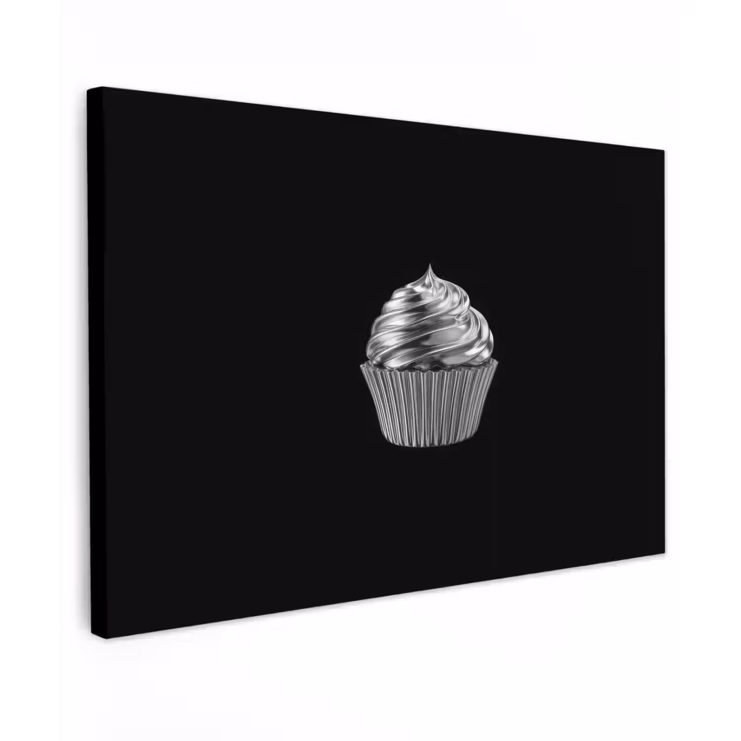Cupcake - Luxueus - Zilver canvas 2cm klein -z3d