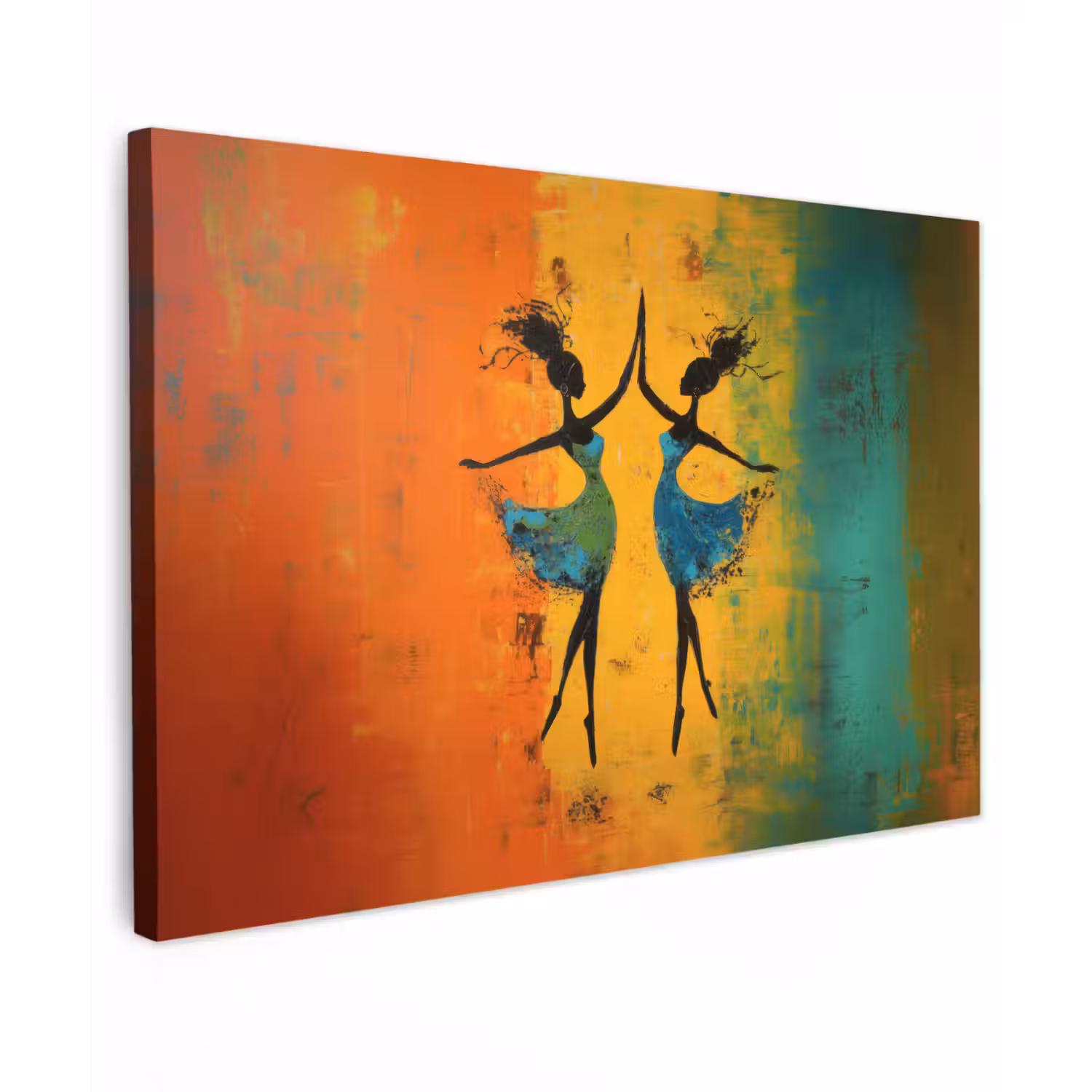 Dansen - Vrouwen - Verfstructuur canvas 2cm klein -z3d