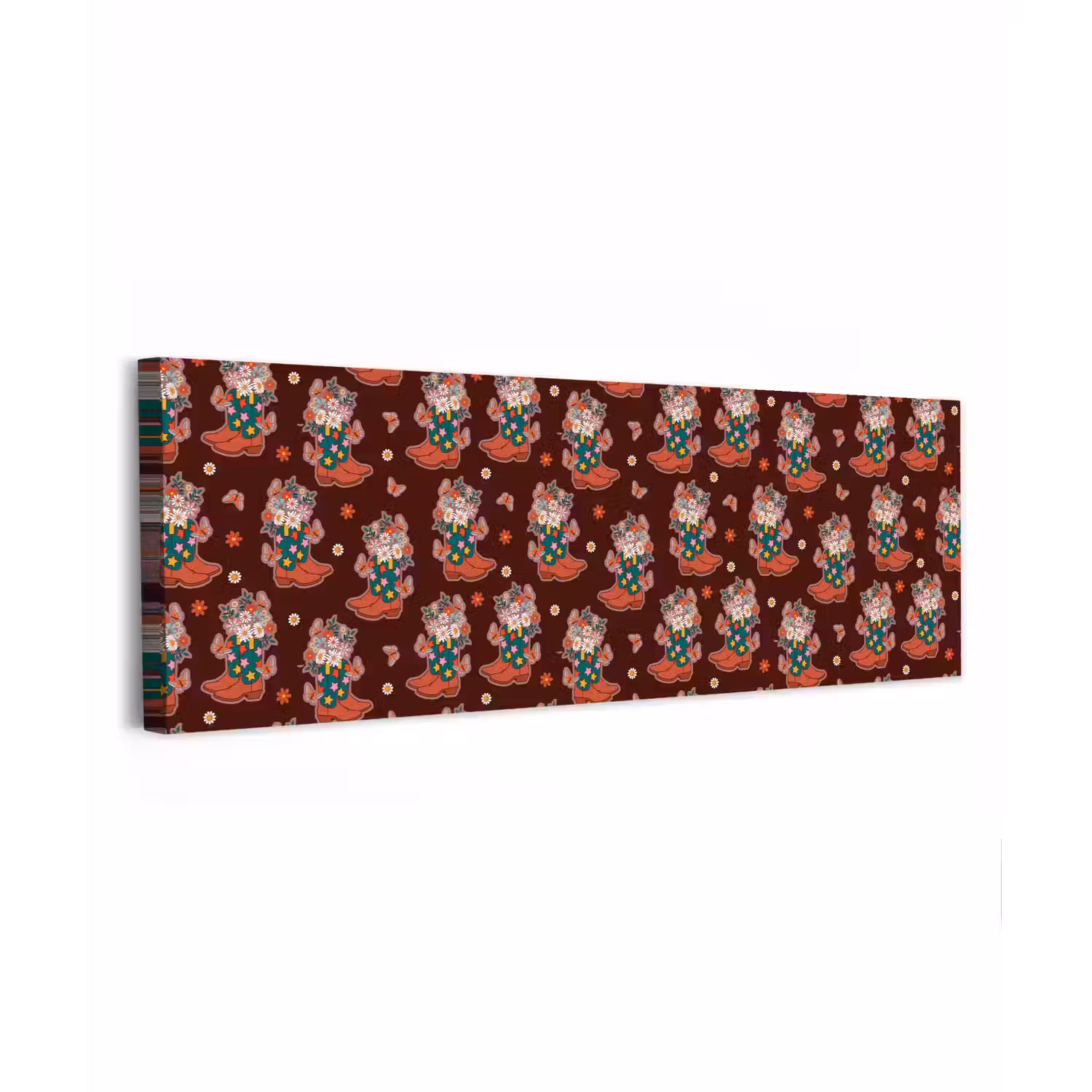 Donker - Cowboy - Laars - Patroon canvas 2cm klein 828 -z3d