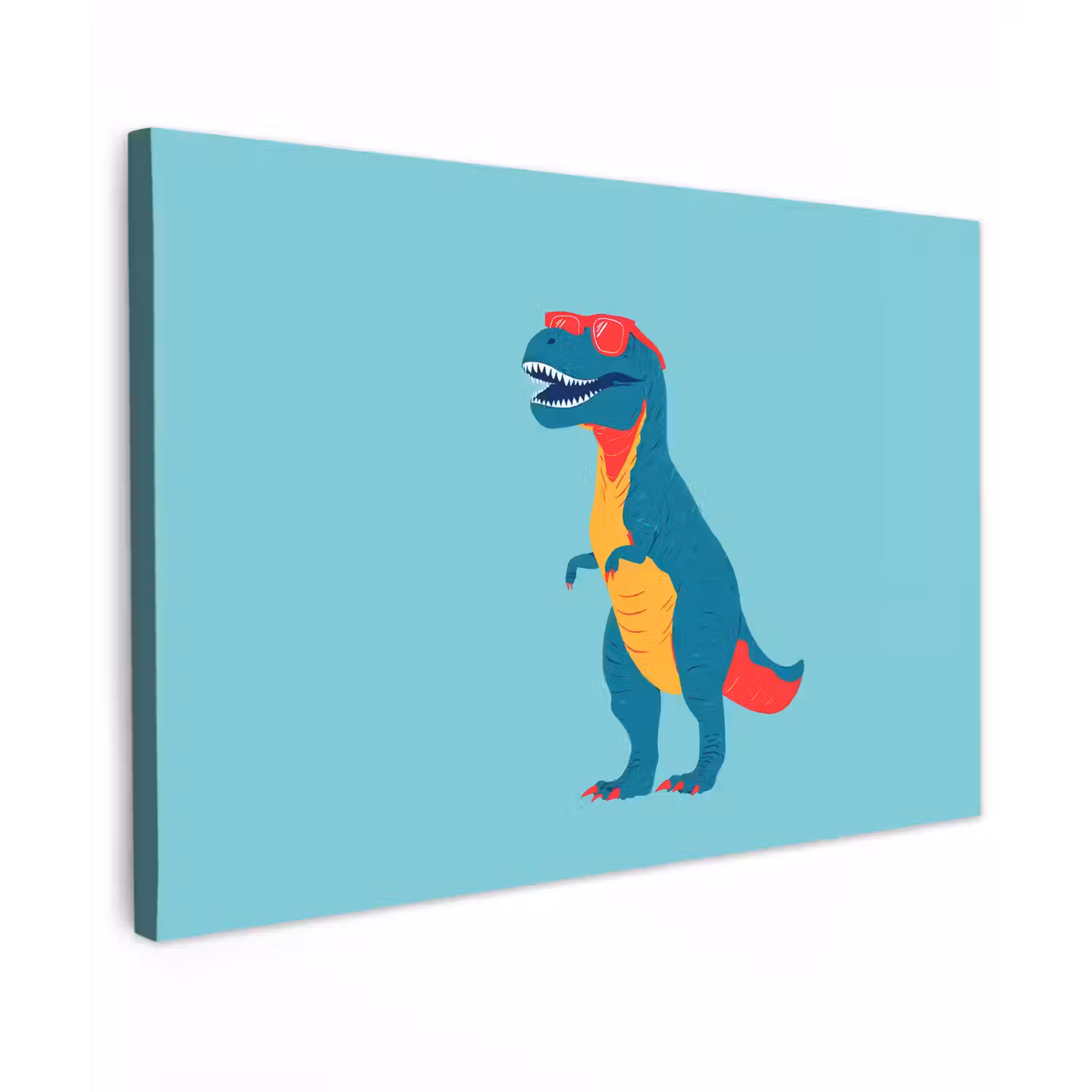 Dinosaurus - Blauw - Zonnebril canvas 2cm klein -z3d
