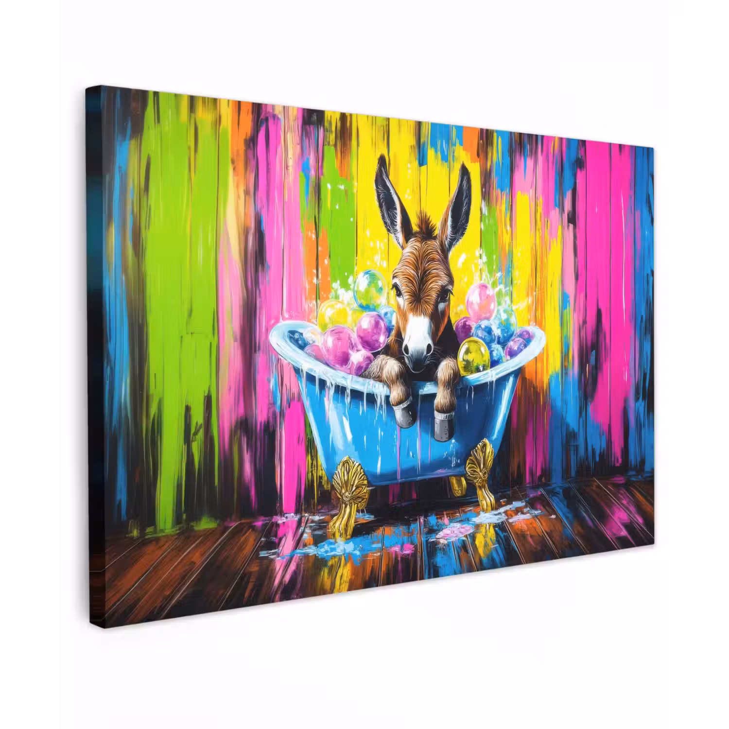 Ezel - Badkuip - Roze - Schuim canvas 2cm klein -z3d