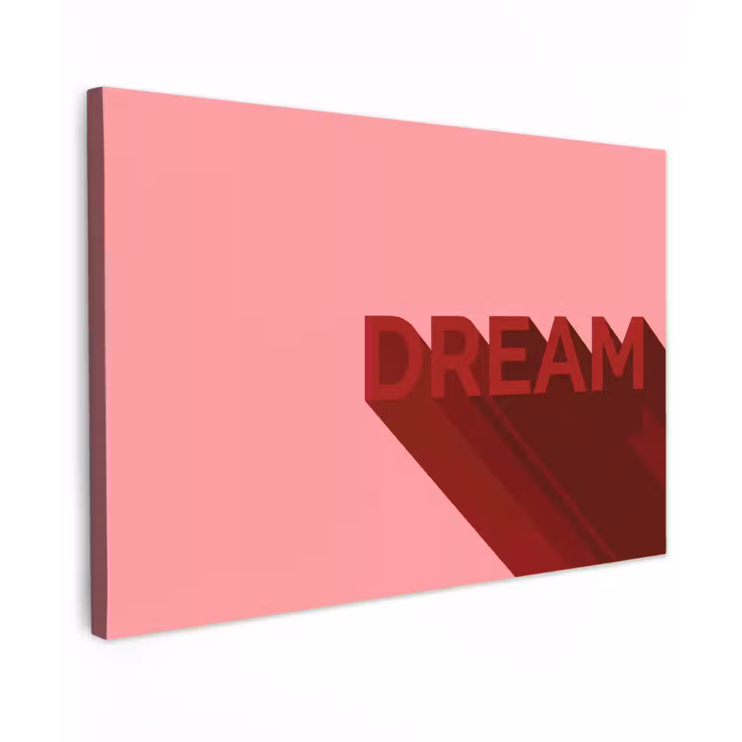 Dream - 3D - Rood - Roze canvas 2cm klein -z3d
