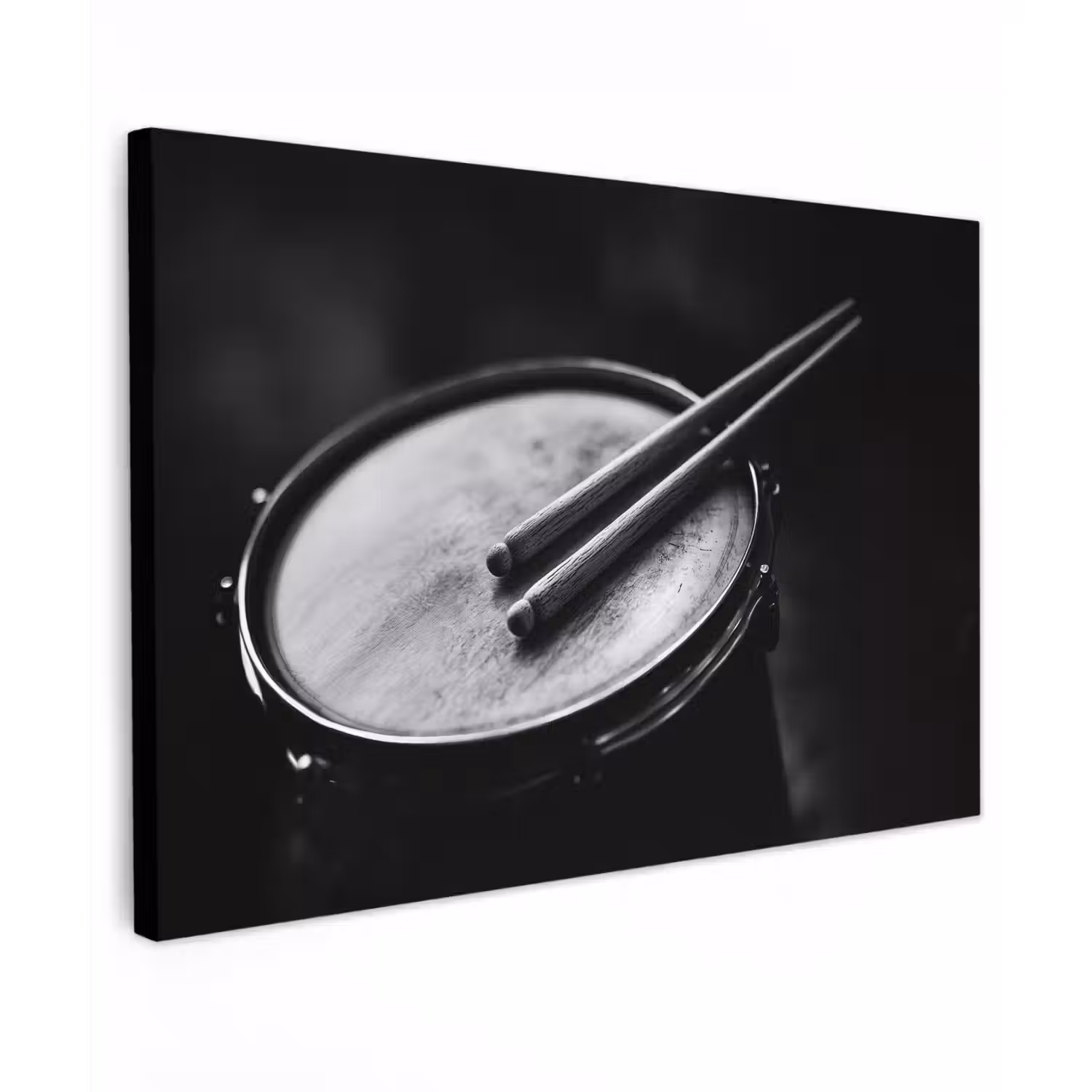Trommel - Close-up - Drumstokken - Zwart canvas 2cm klein -z3d