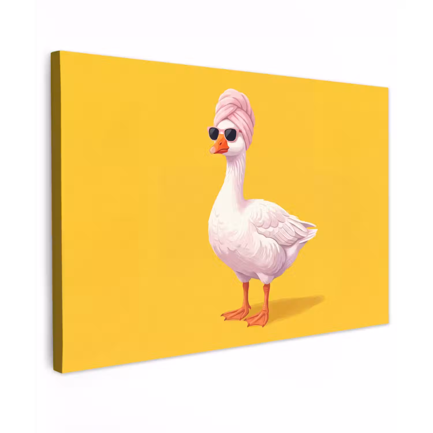Eend - Zonnebril - Geel canvas 2cm klein -z3d