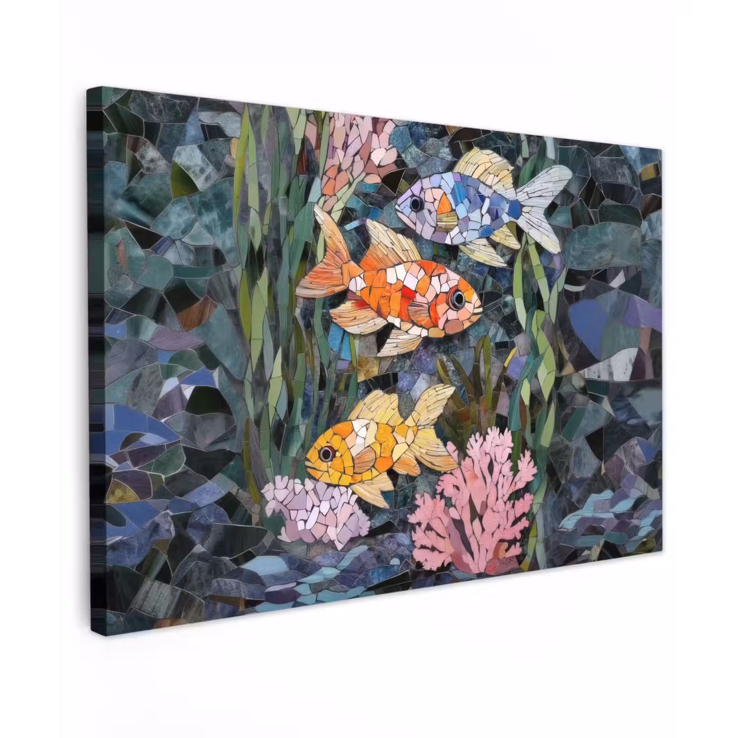 Vissen - Koraal - Zee - Mozaïek canvas 2cm klein -z3d