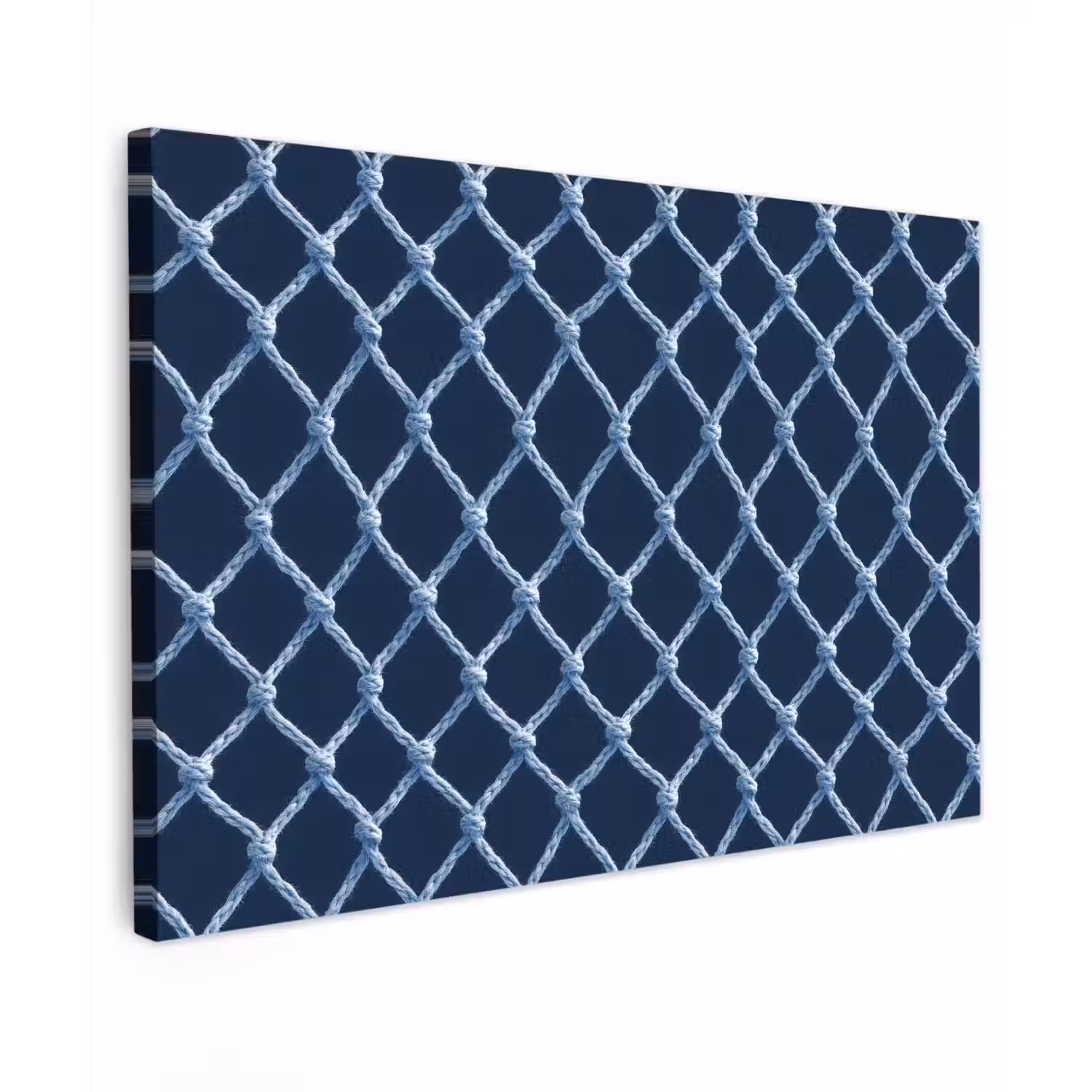 Visnet - Touw - Patroon - Marineblauw canvas 2cm klein 34 -z3d