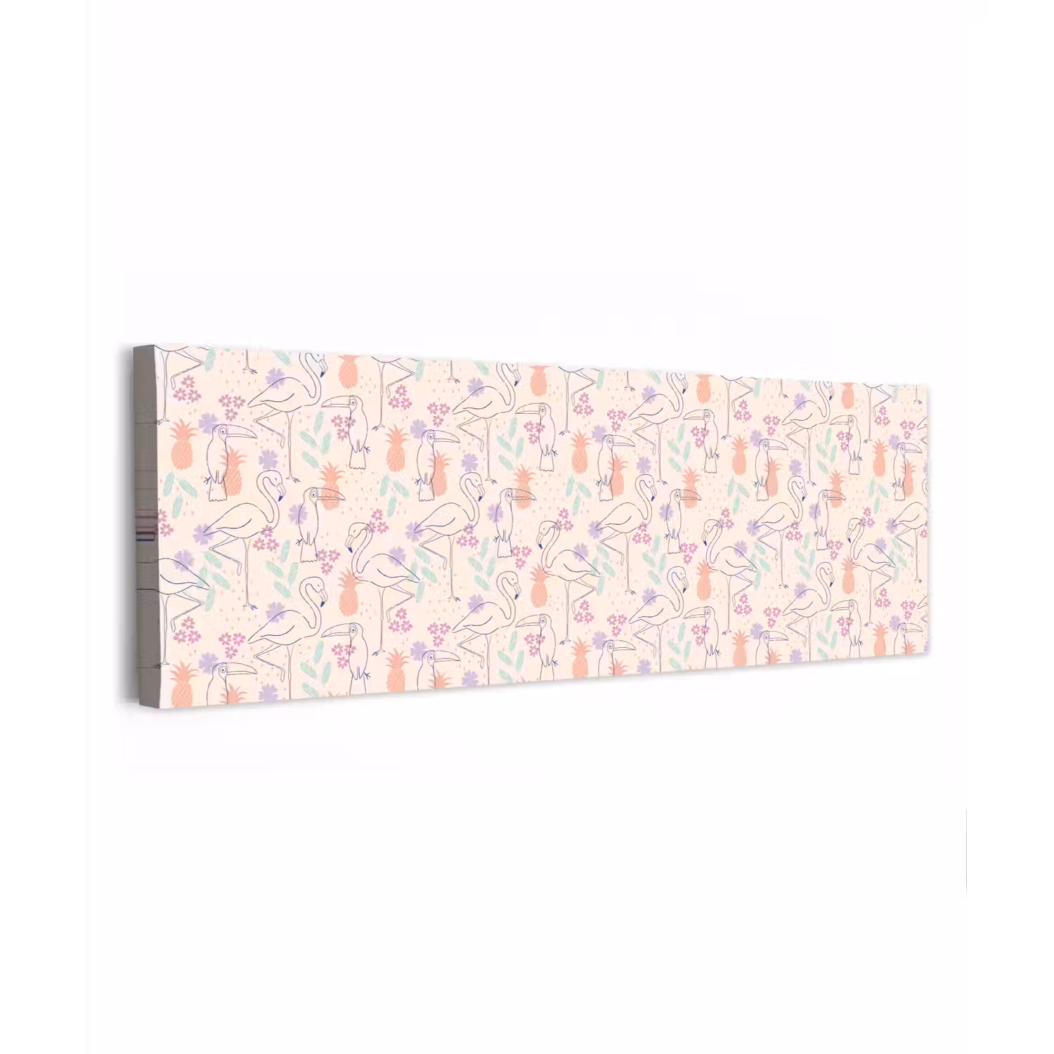 Flamingo - Toekan - Tropisch - Patroon canvas 2cm klein 828 -z3d
