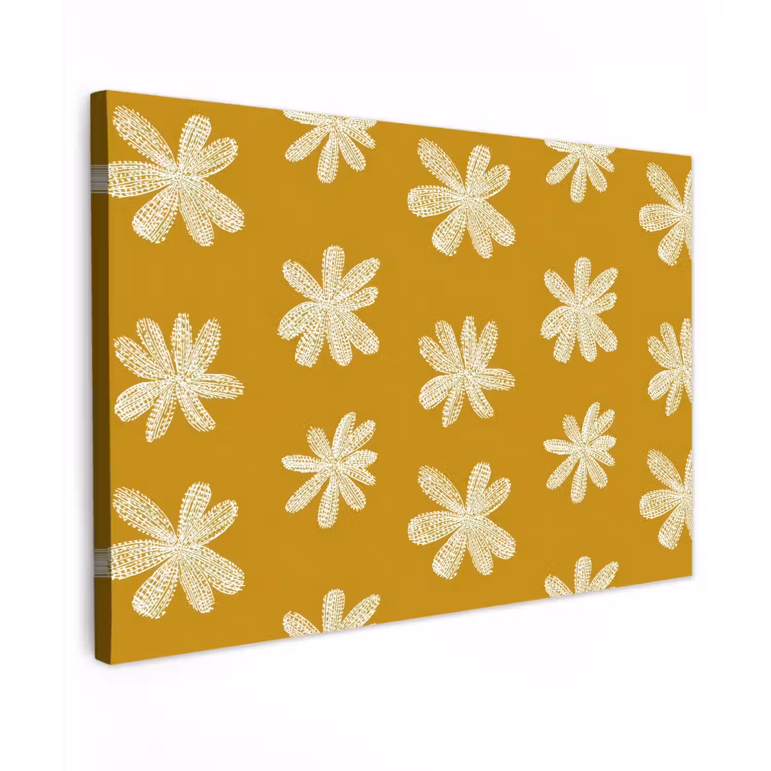 Bloem - Speels - Okergeel canvas 2cm klein 34 -z3d