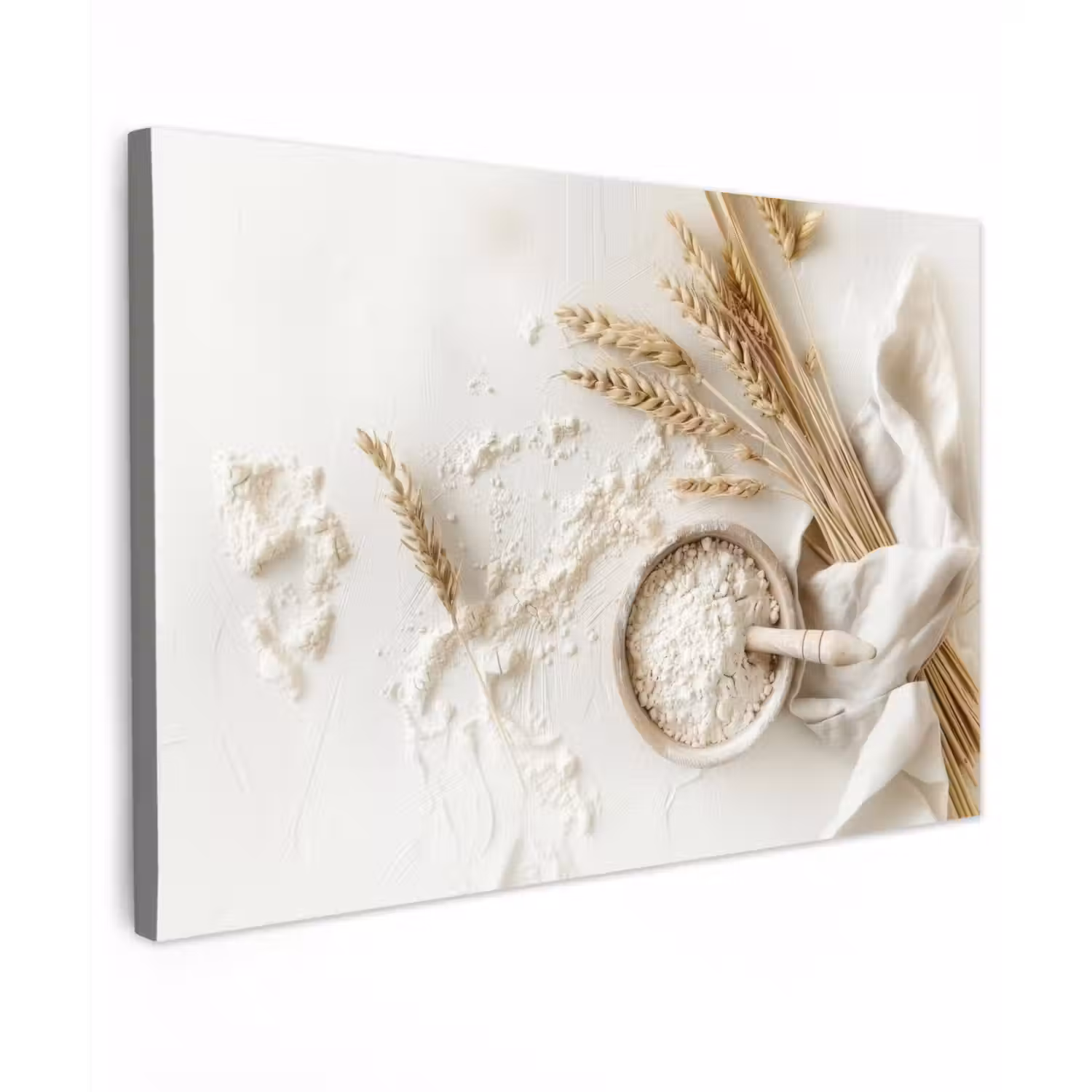 Bloem - Hout - Tarwe canvas 2cm klein -z3d