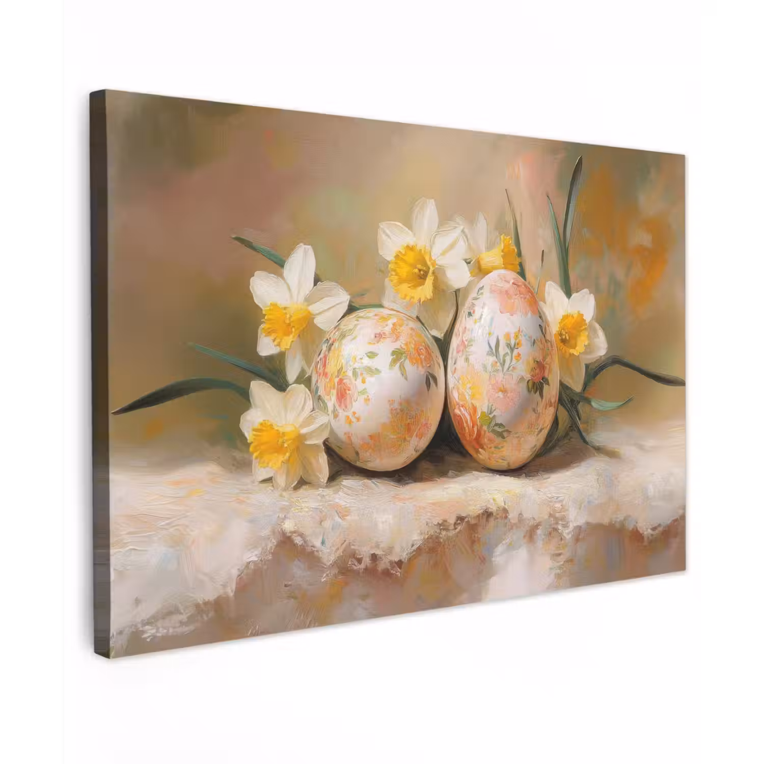 Bloemen - Eieren - Geschilderd canvas 2cm klein -z3d