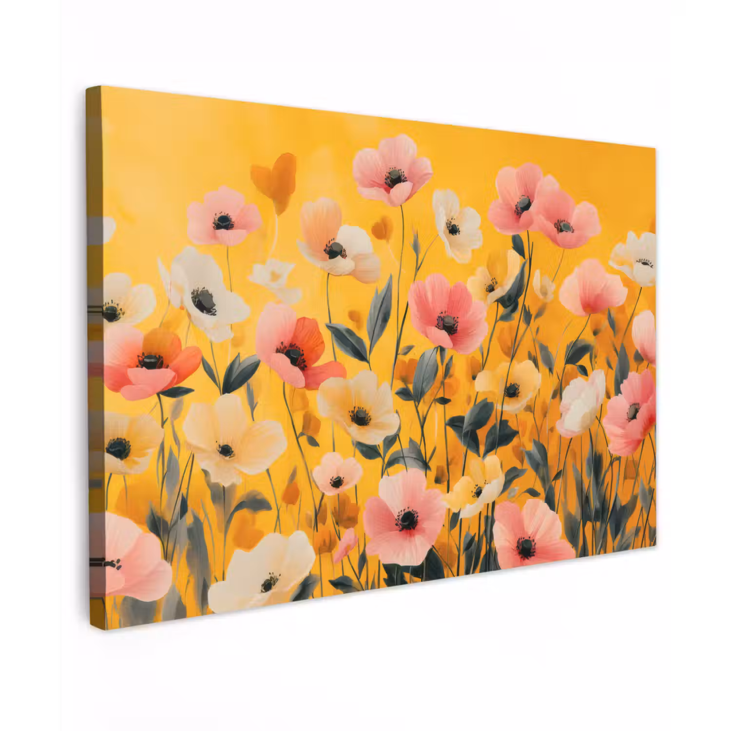 Bloemen - Veld - Geel canvas 2cm klein -z3d
