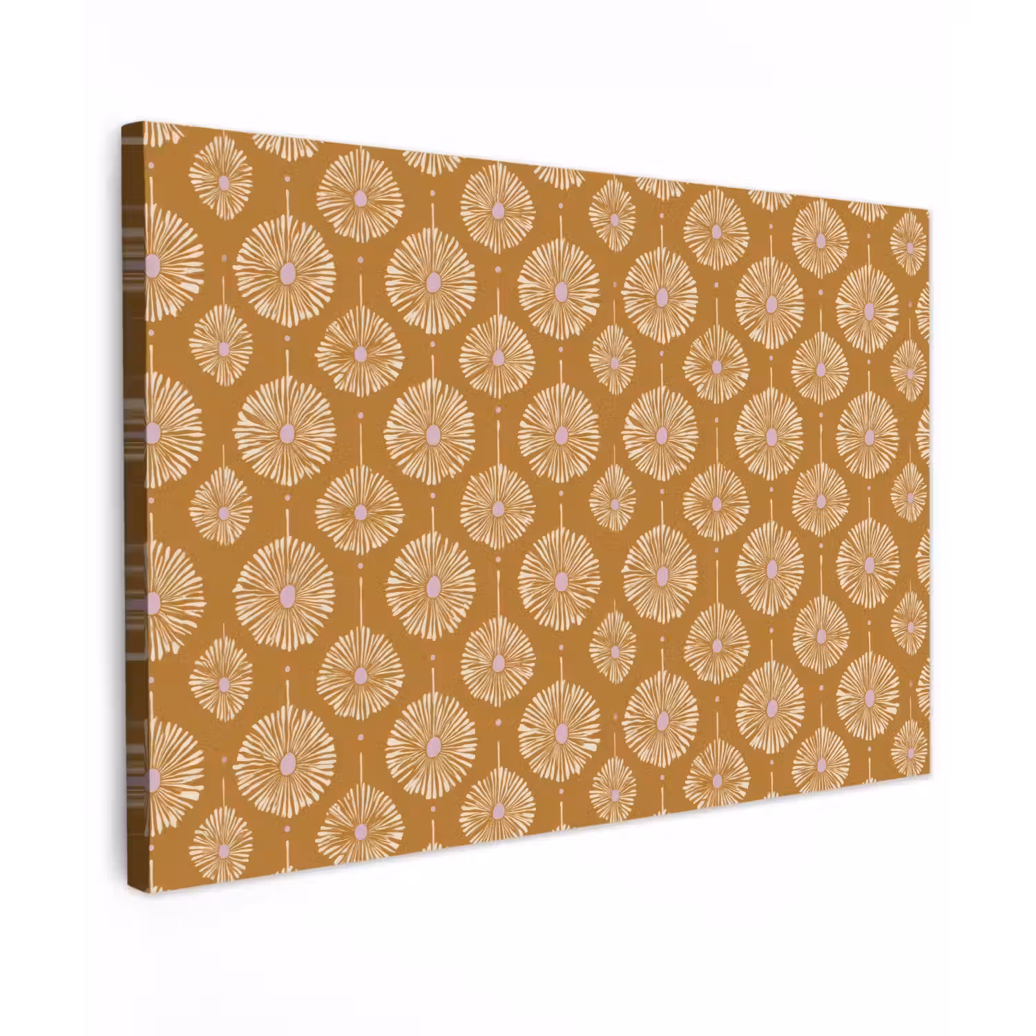 Bloemen - Modern - Oker canvas 2cm klein 34 -z3d