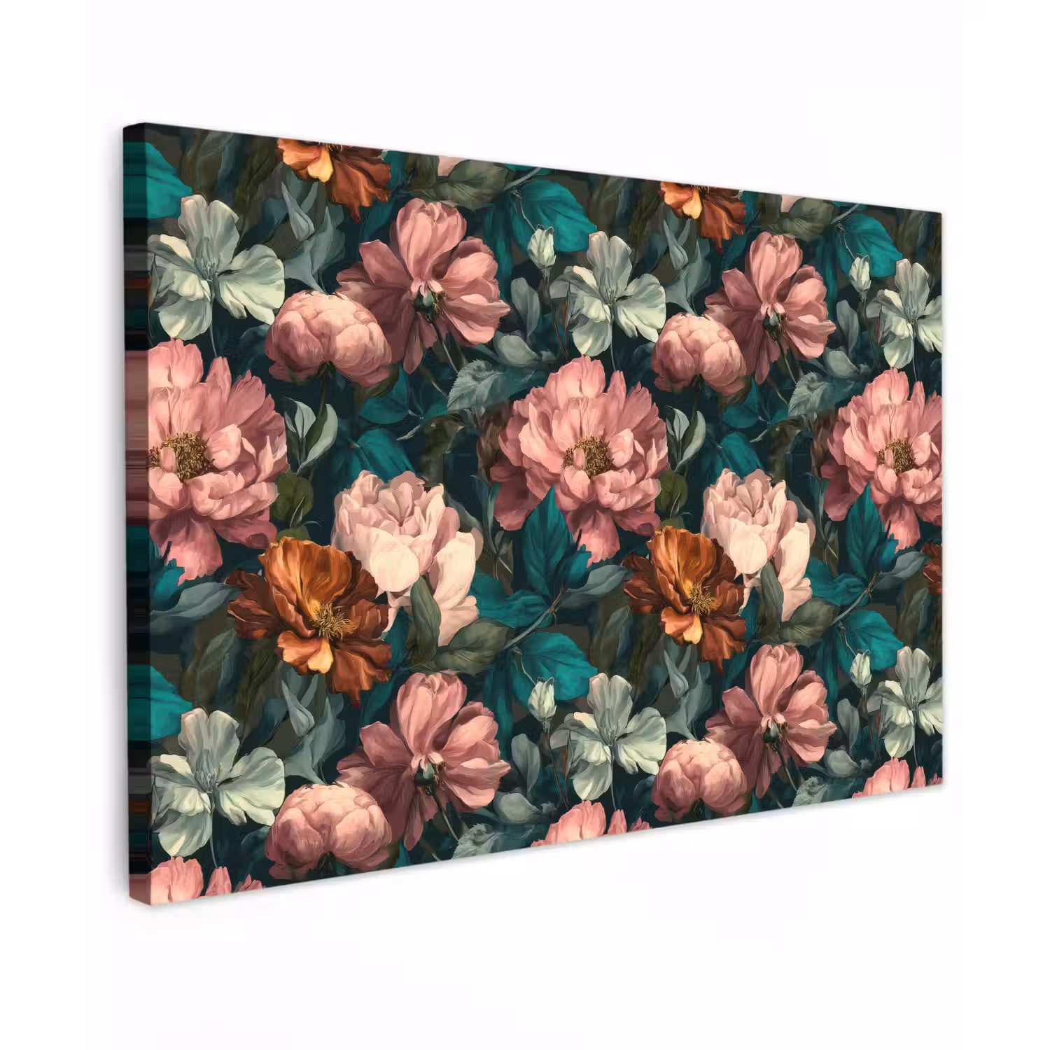 Bloemen - Schilderachtig - Patroon - Roze canvas 2cm klein 34 -z3d