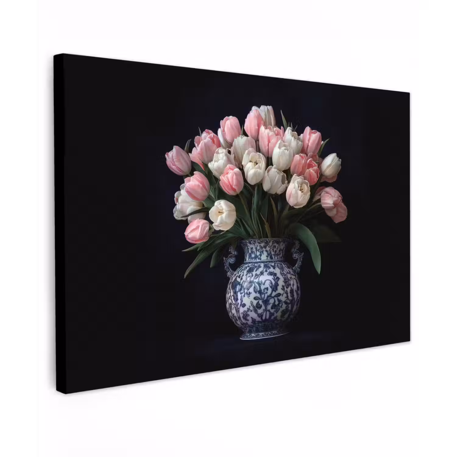 Bloemen - Roze - Tulpen - Vaas canvas 2cm klein -z3d
