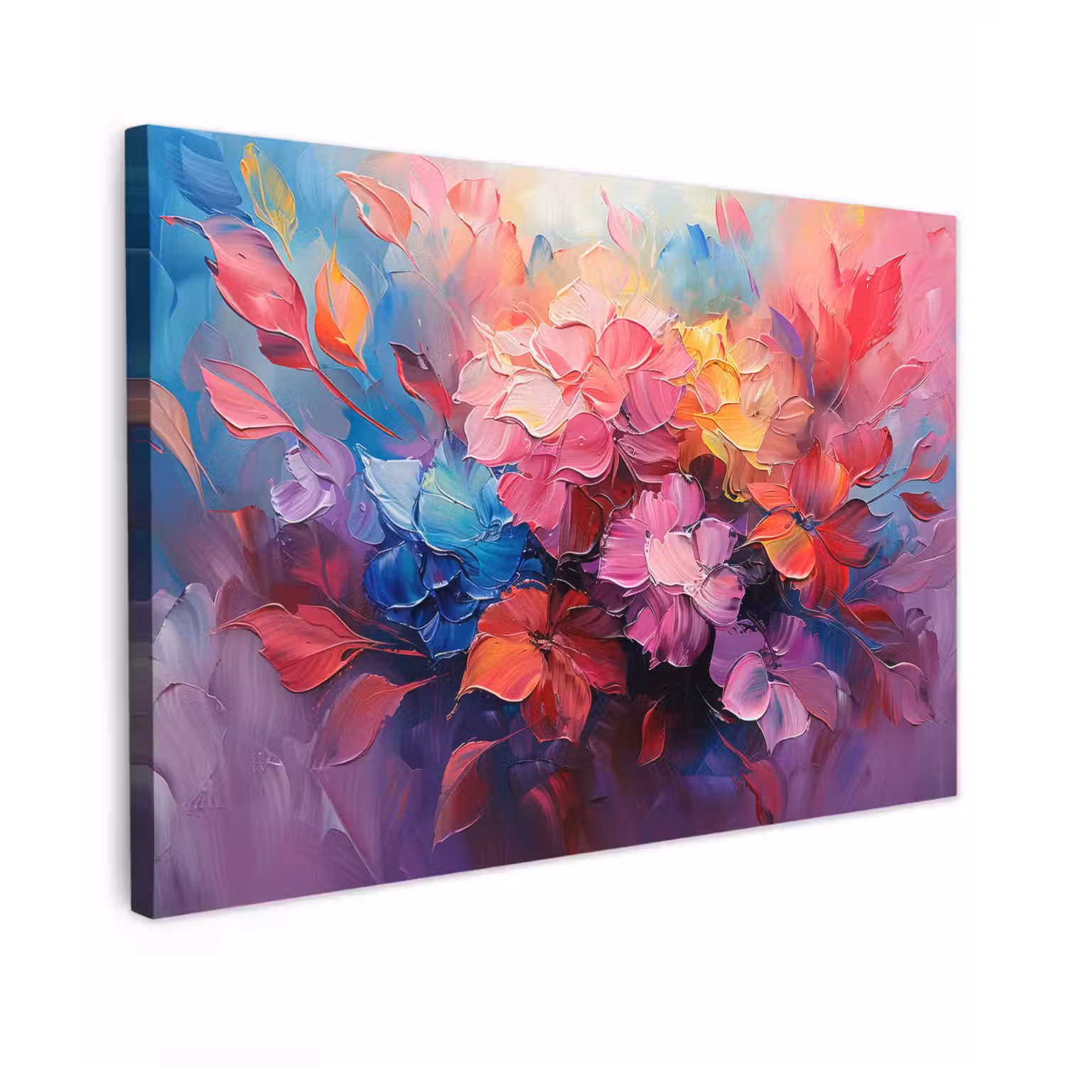 Bloemen - Roze - Watercolor - Kunst canvas 2cm klein -z3d