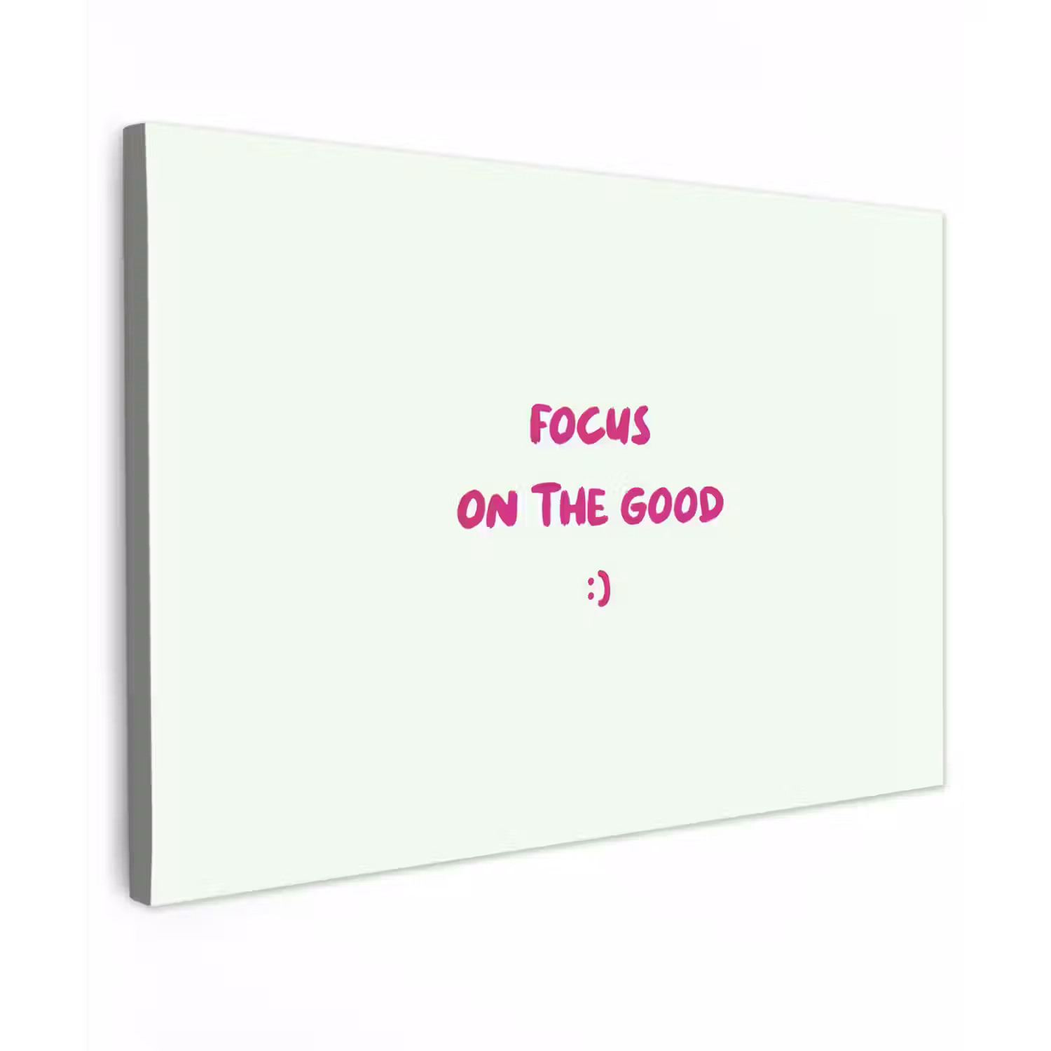 Focus - Beige - Roze - Smiley canvas 2cm klein -z3d
