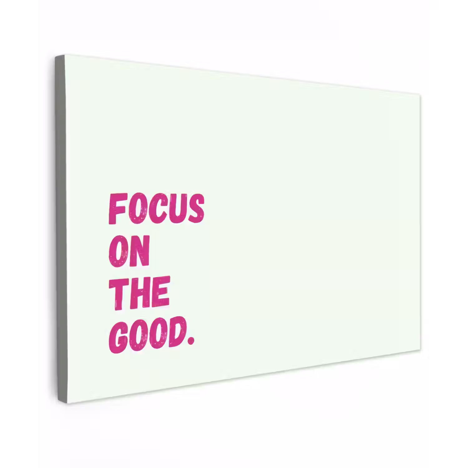 Focus on the good - Beige - Roze canvas 2cm klein -z3d