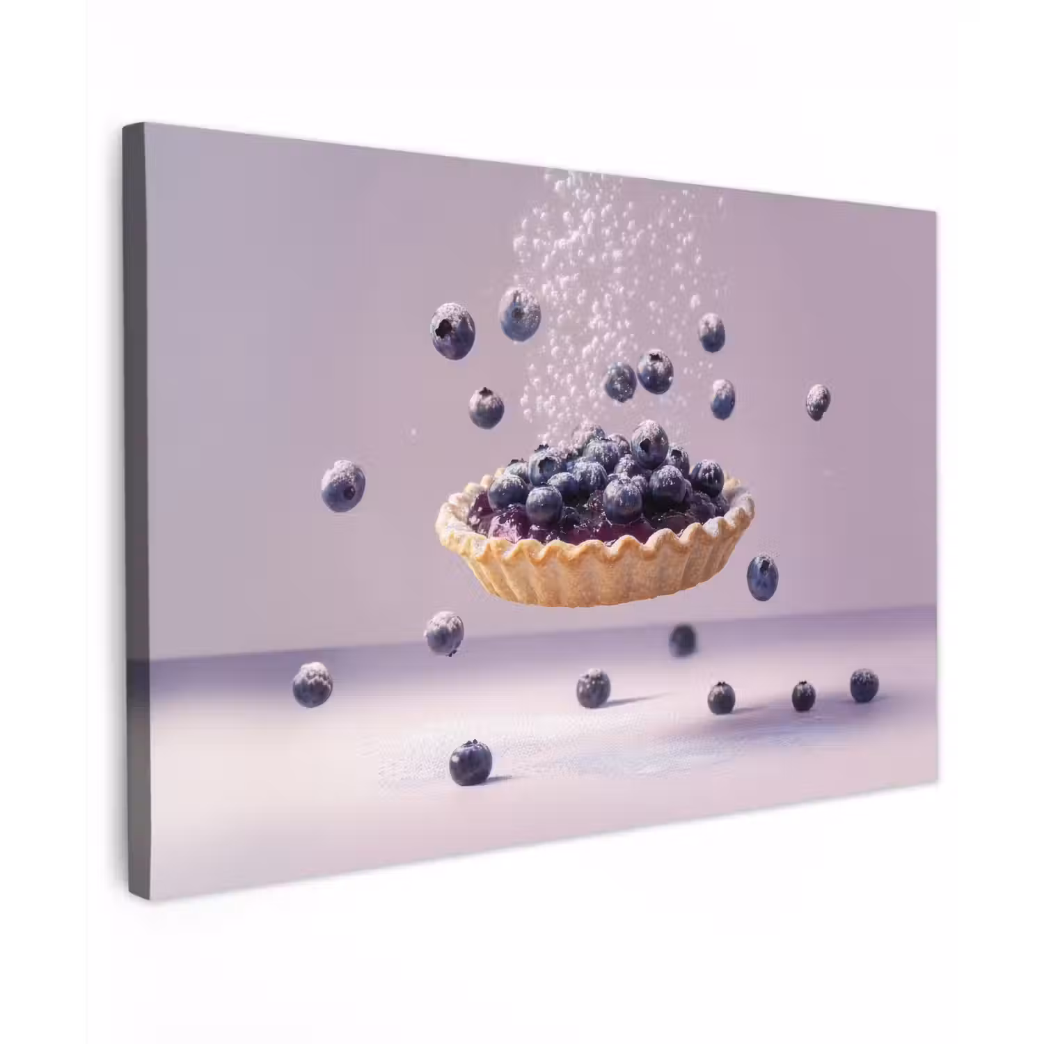 Eten - Taart - Bessen - Blauw canvas 2cm klein -z3d