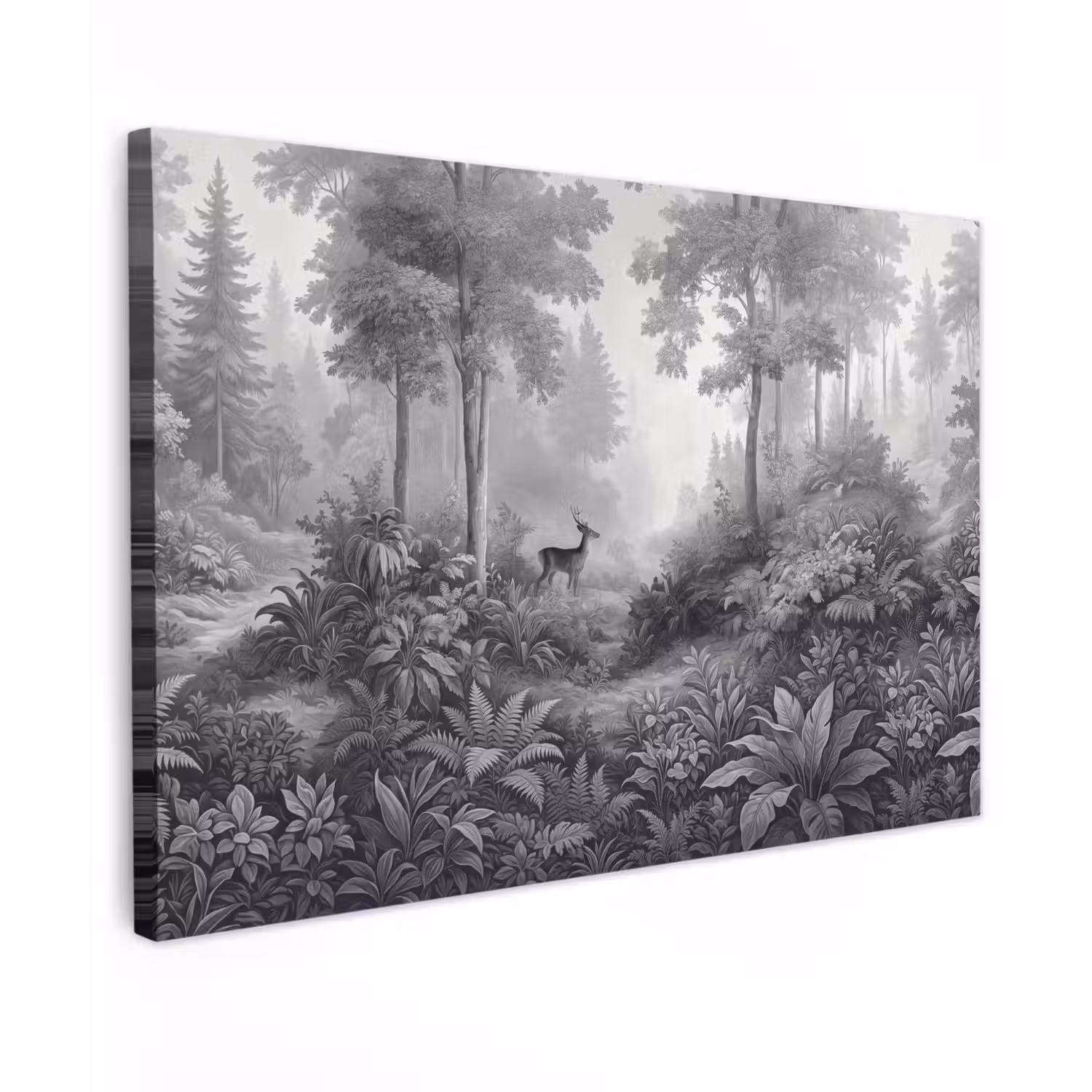 Bos - Hert - Zwart - Wit canvas 2cm klein -z3d