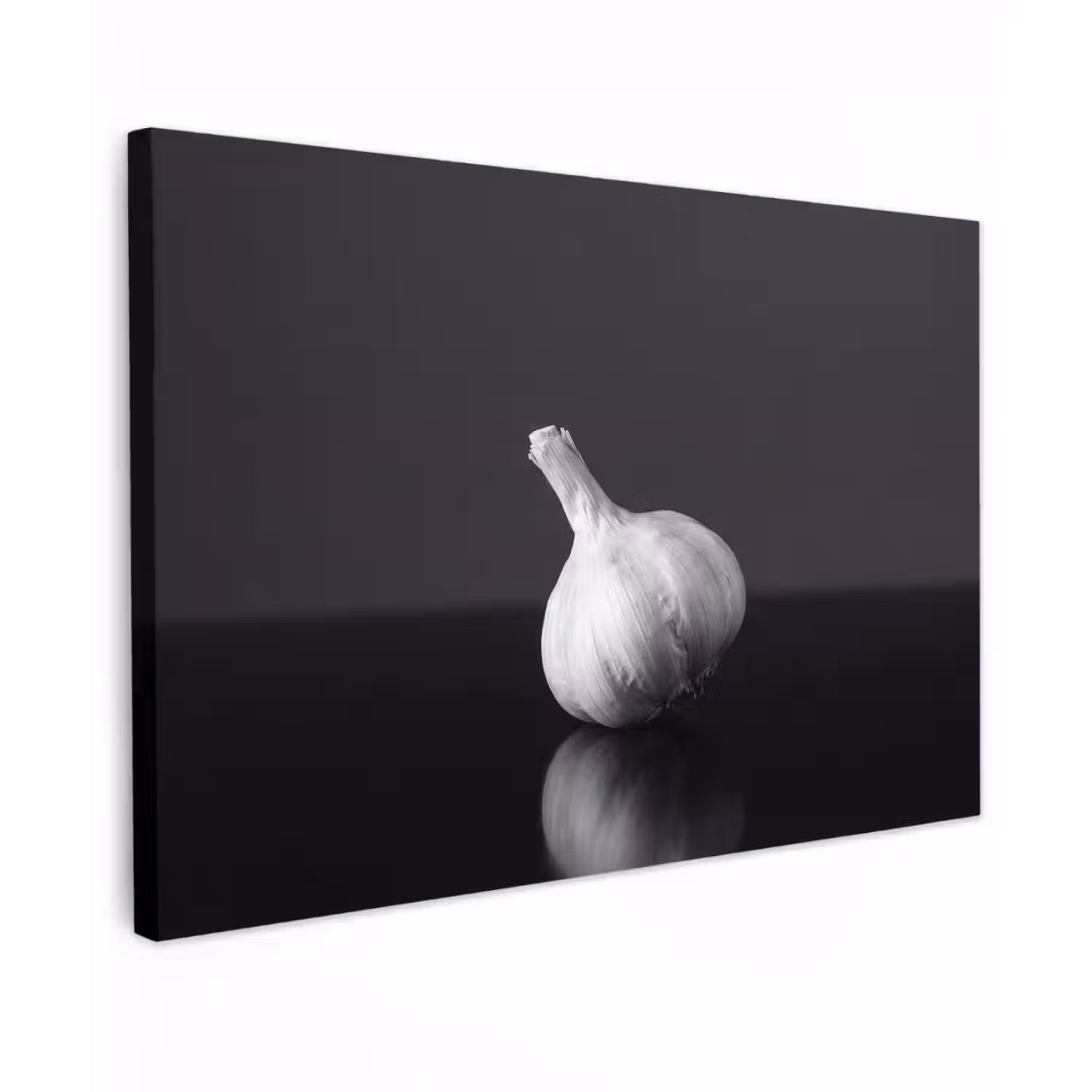 Knoflook - Zwart - Wit canvas 2cm klein -z3d