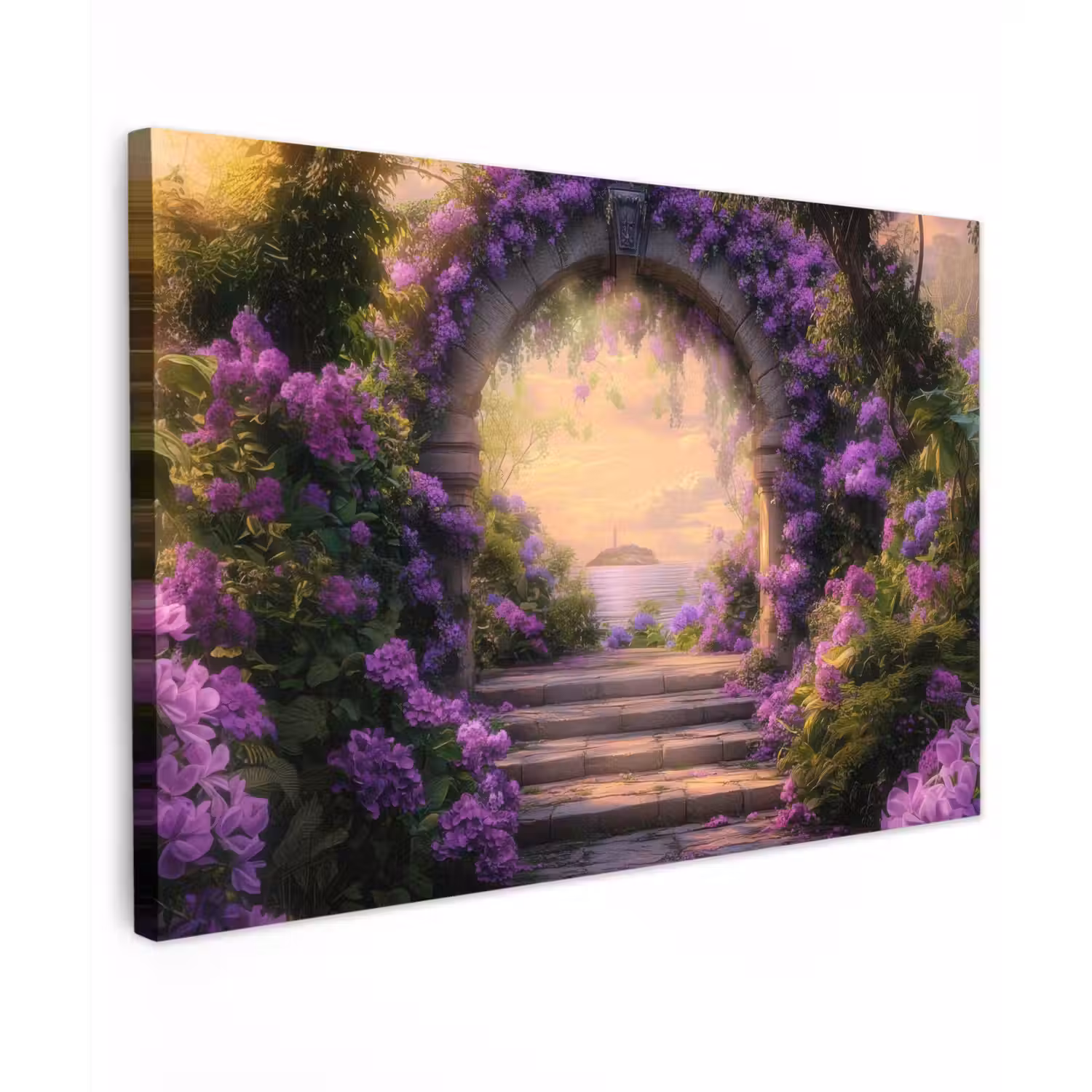 Poort - Paars - Bloemen canvas 2cm klein -z3d