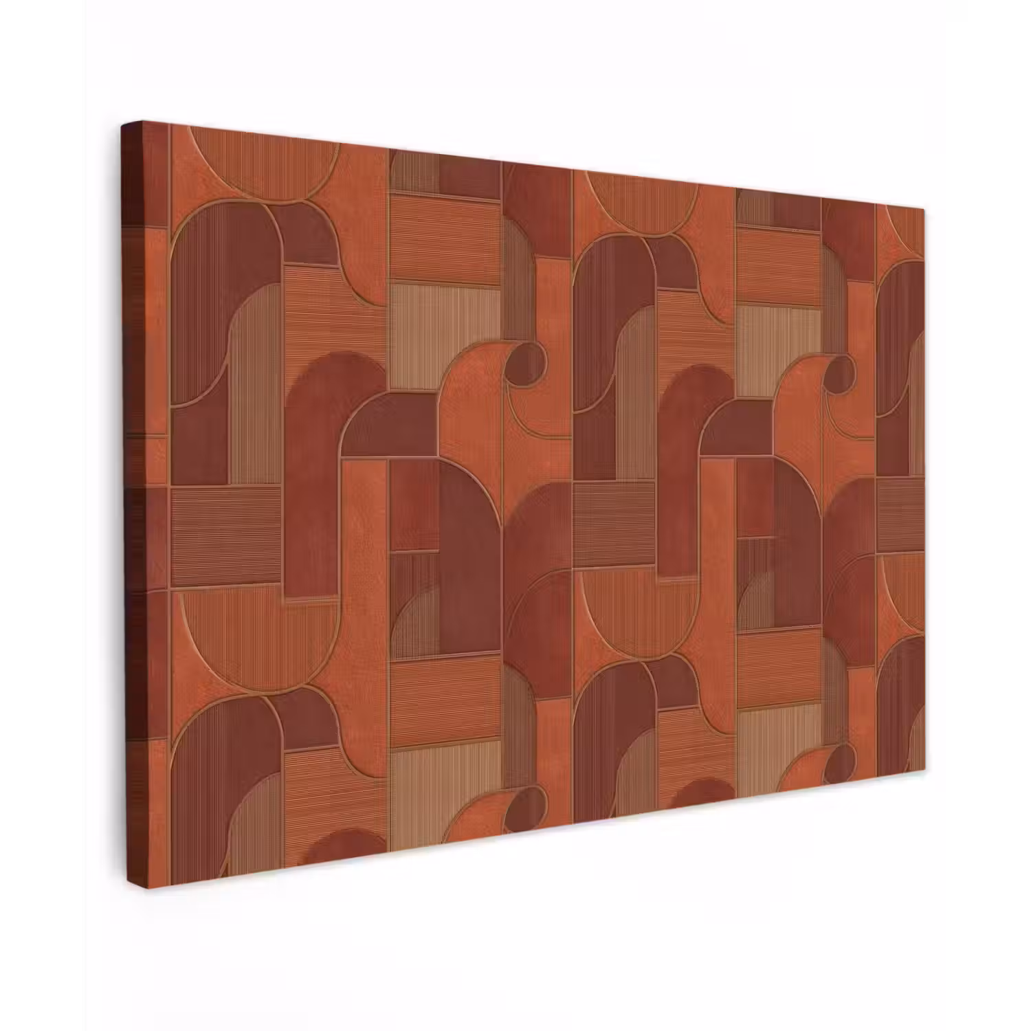 Geometrisch - Abstract - Textuur - Bruin canvas 2cm klein 34 -z3d