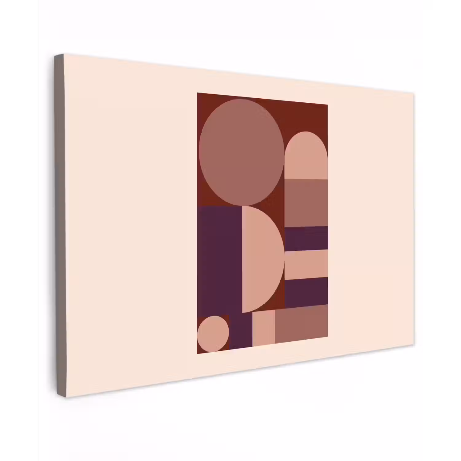 Geometrisch - Cirkels - Rood canvas 2cm klein -z3d