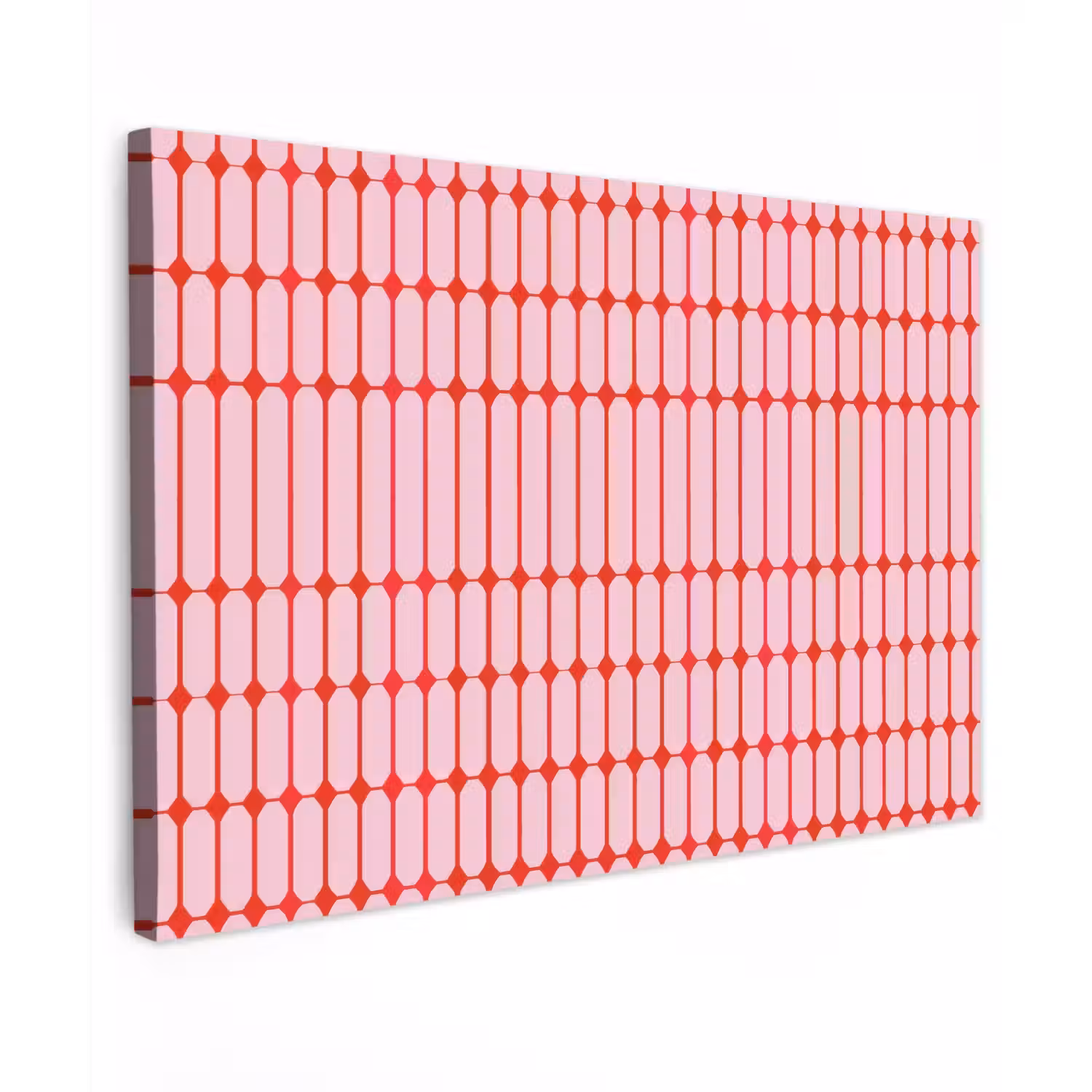Geometrisch - Minimalistisch - Rood - Roze canvas 2cm klein 34 -z3d