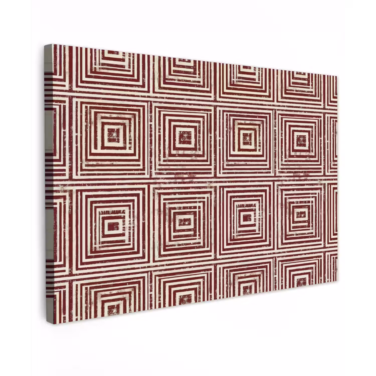 Geometrisch - Patroon - Rood canvas 2cm klein 34 -z3d