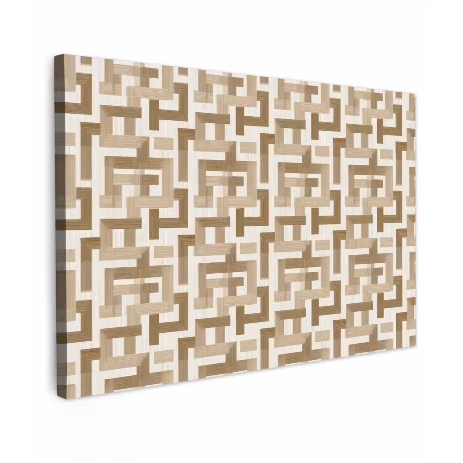 Geometrisch - Retro - Bruin canvas 2cm klein 34 -z3d