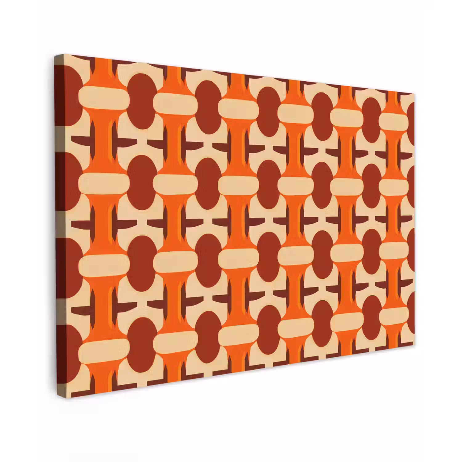 Geometrisch - Retro - Oranje canvas 2cm klein 34 -z3d