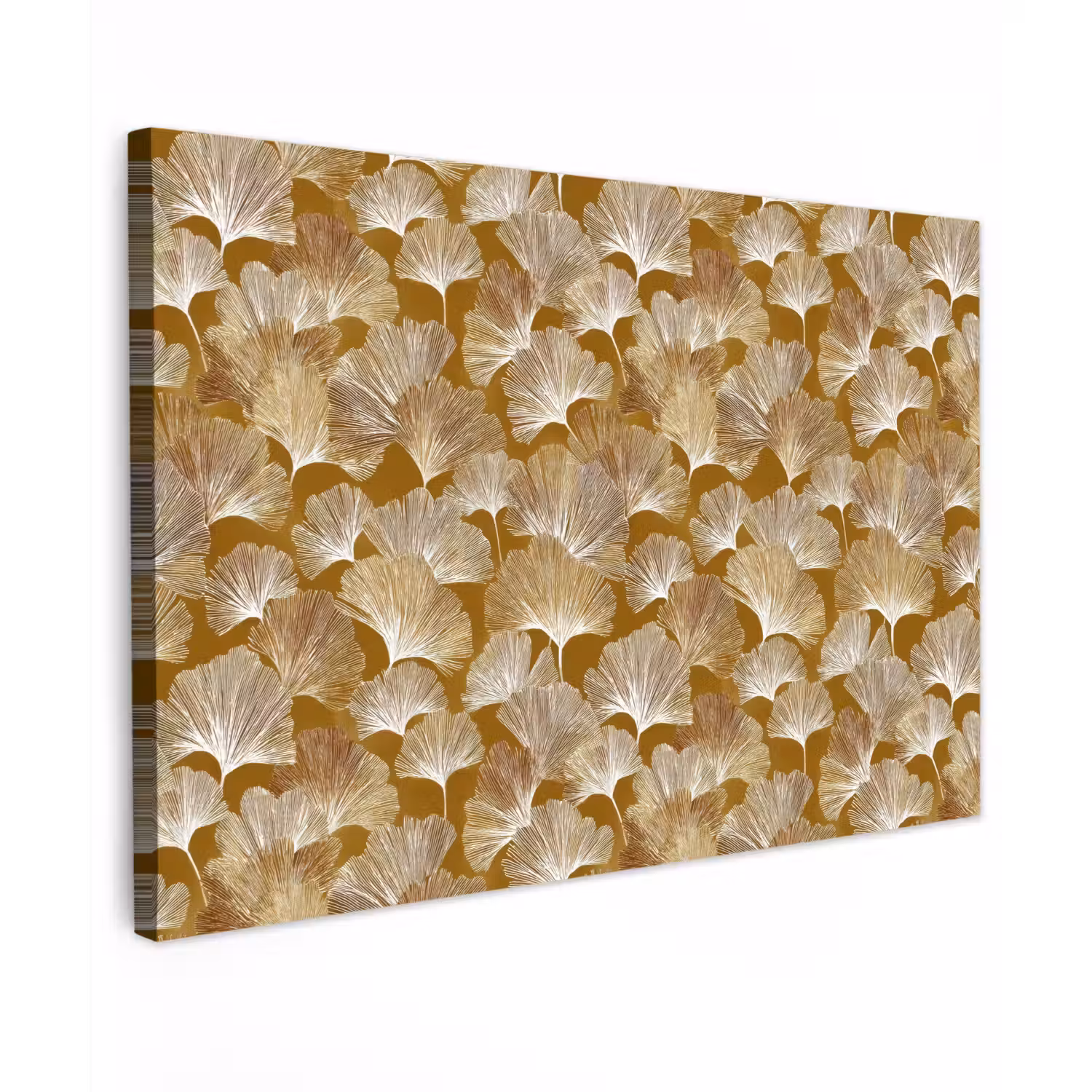 Ginkgo - Bladeren - Goud canvas 2cm klein 34 -z3d