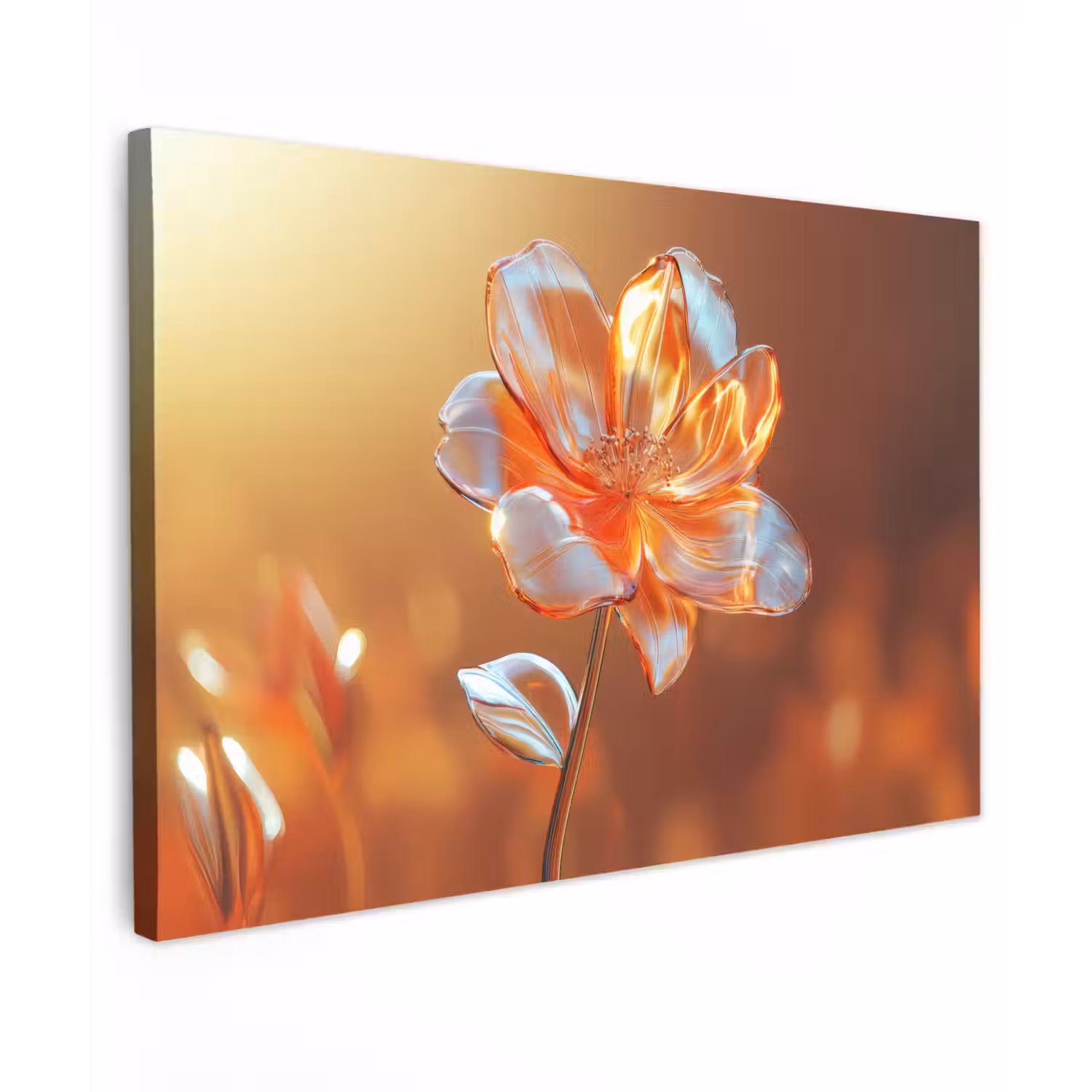 Glazen - Bloem - Zonlicht canvas 2cm klein -z3d