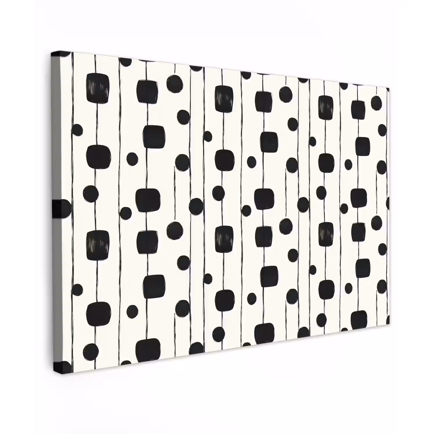 Grafisch - Modern - Zwart canvas 2cm klein 34 -z3d